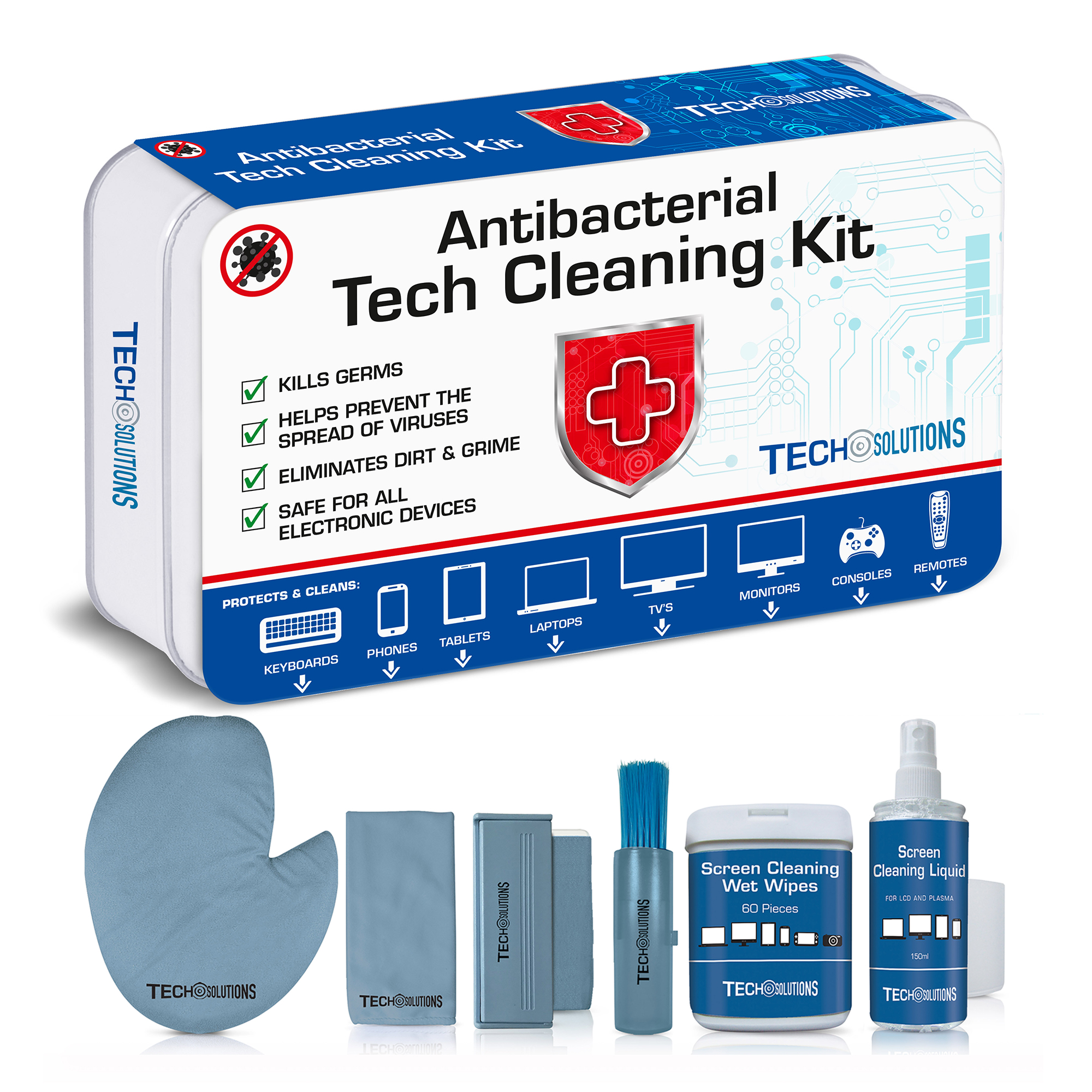 Kit De Limpieza Antibacterial Retro Musique Kx01