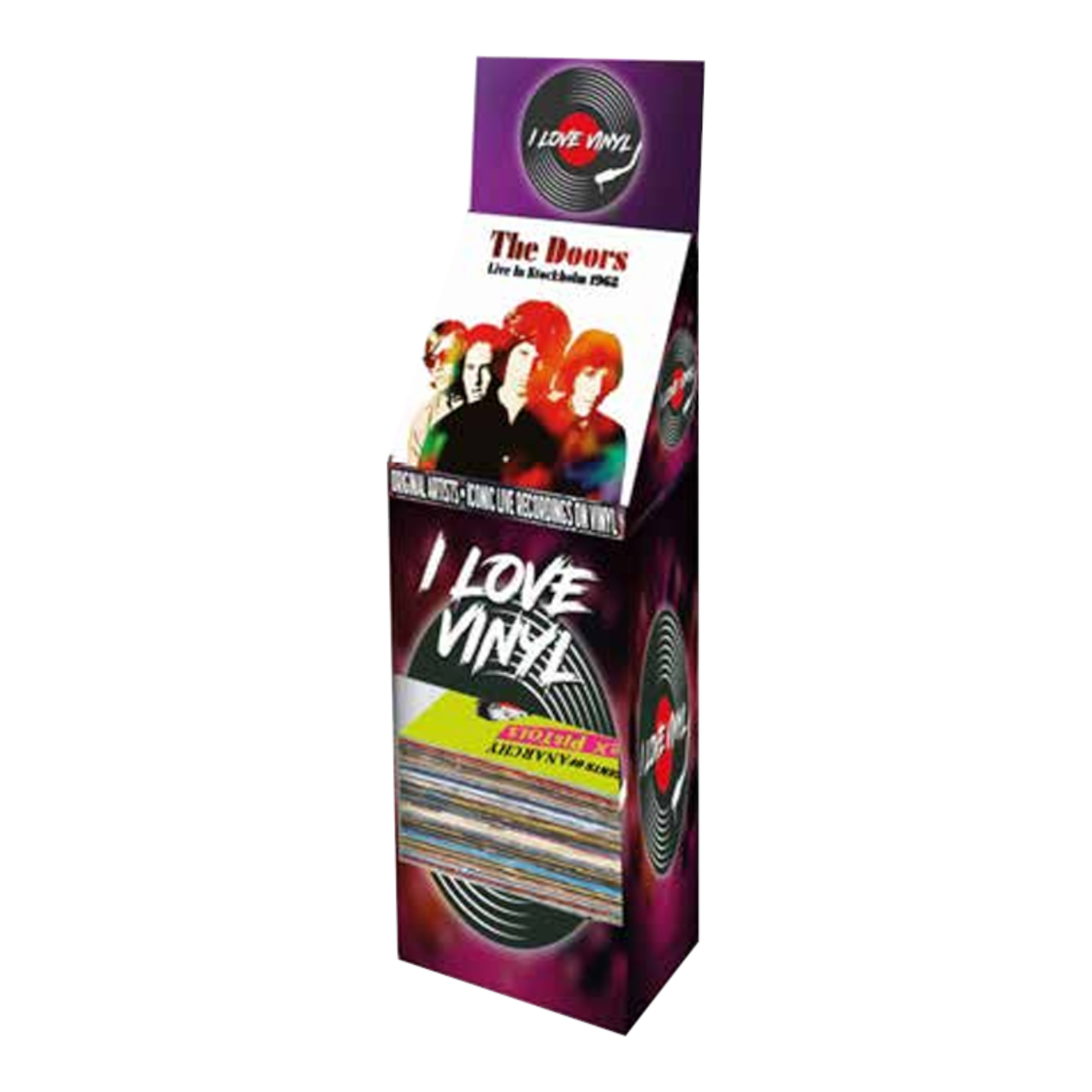 Exhibidor Retro Musique Para Discos de Vinilo Capacidad 72 Discos