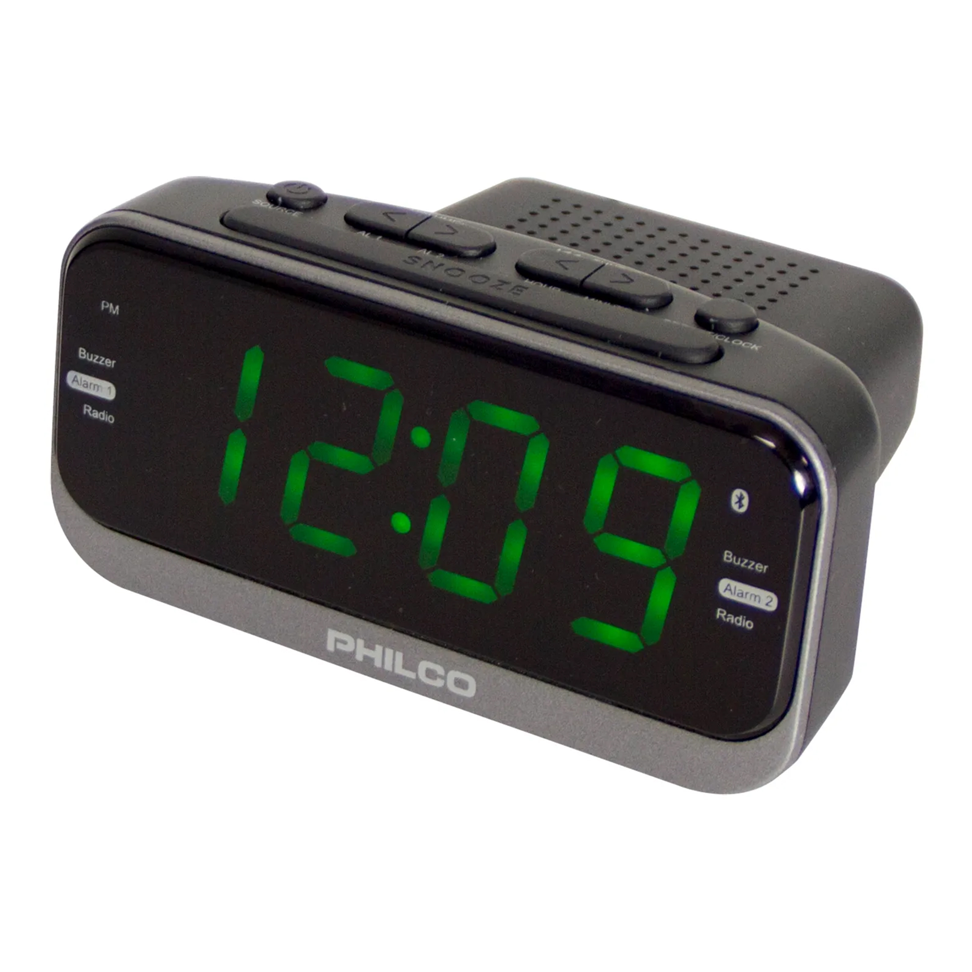 Radio Despertador Philco Par1012bt Bt Fm 20mem Botón Snooze