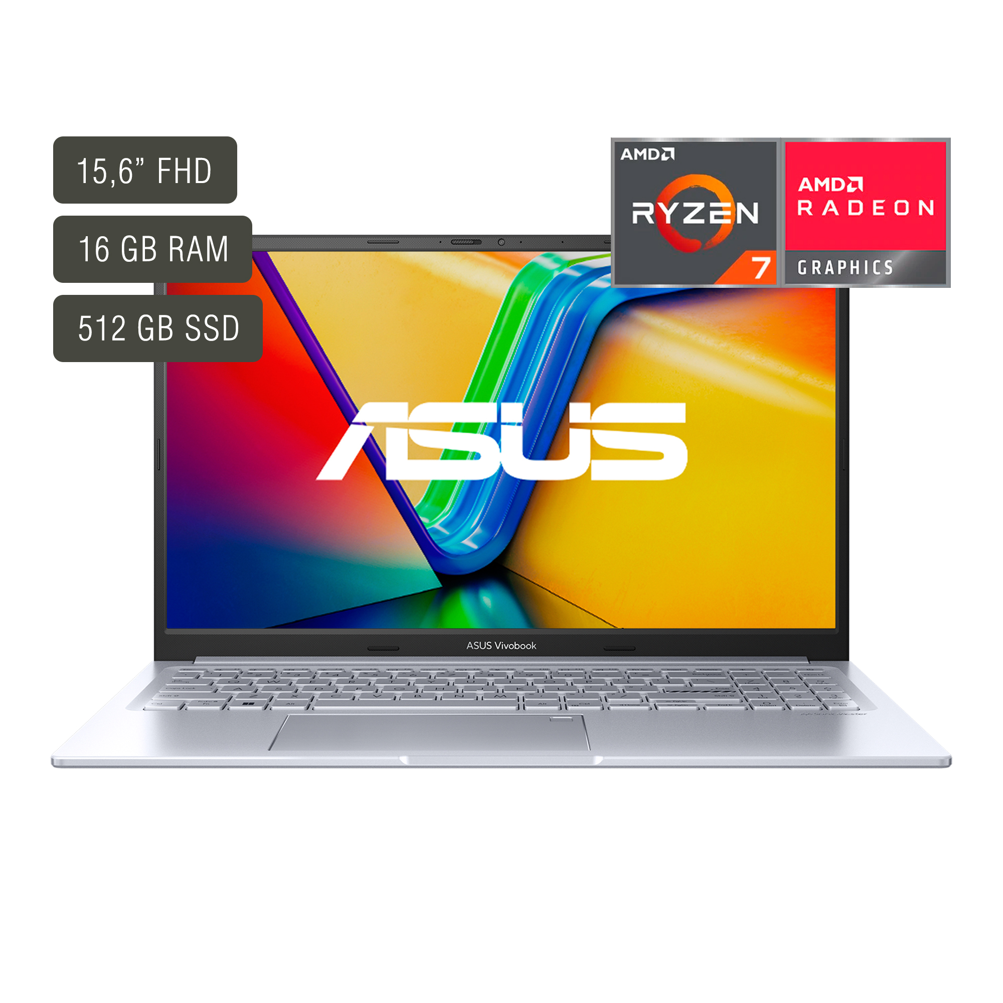 Notebook Asus Vivobook 15,6'' Ryzen 7 16gb 512gb Win11 - M3504YABQ147W