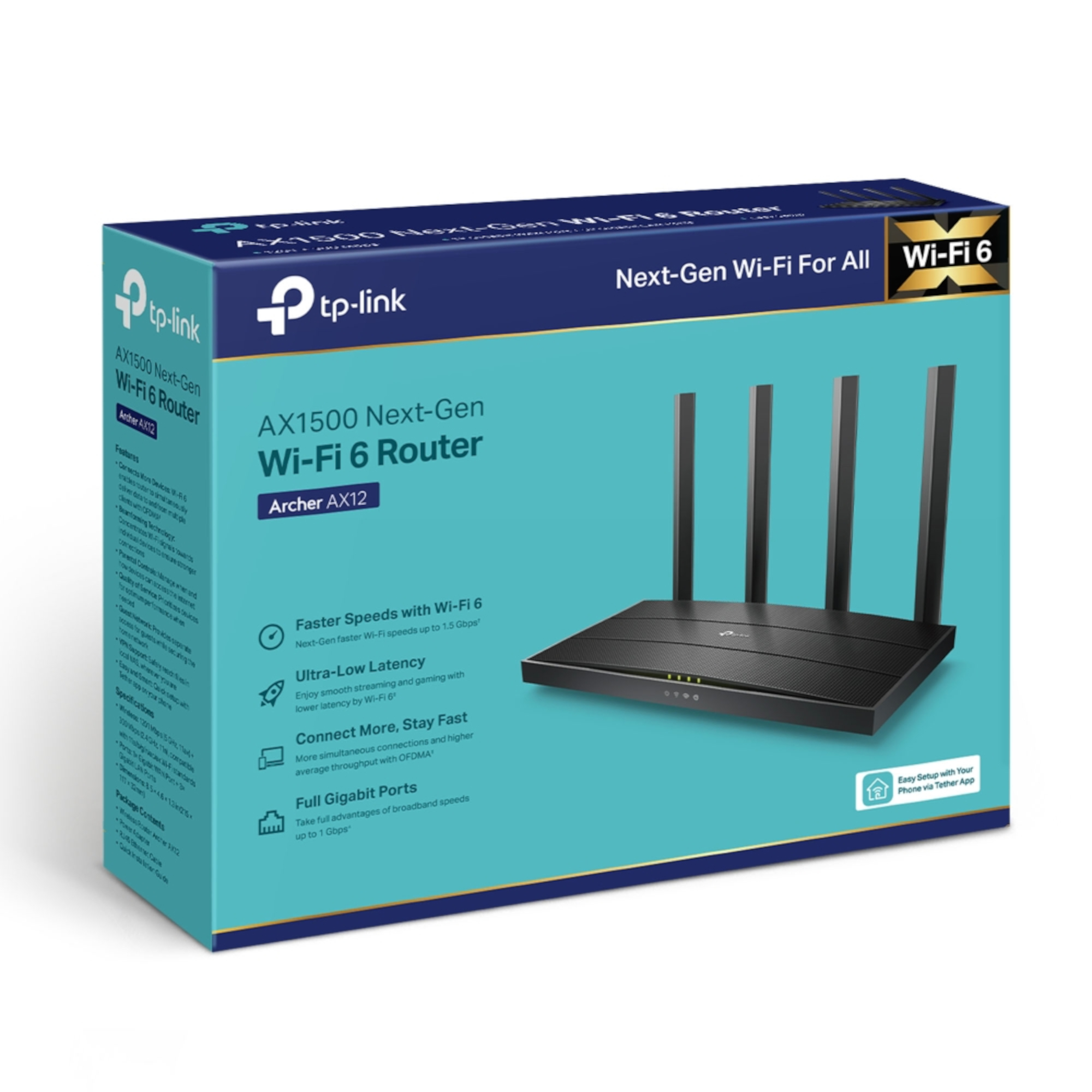 Router Inalámbrico Tp-link Archer Ax12 Dual Band Ax1500