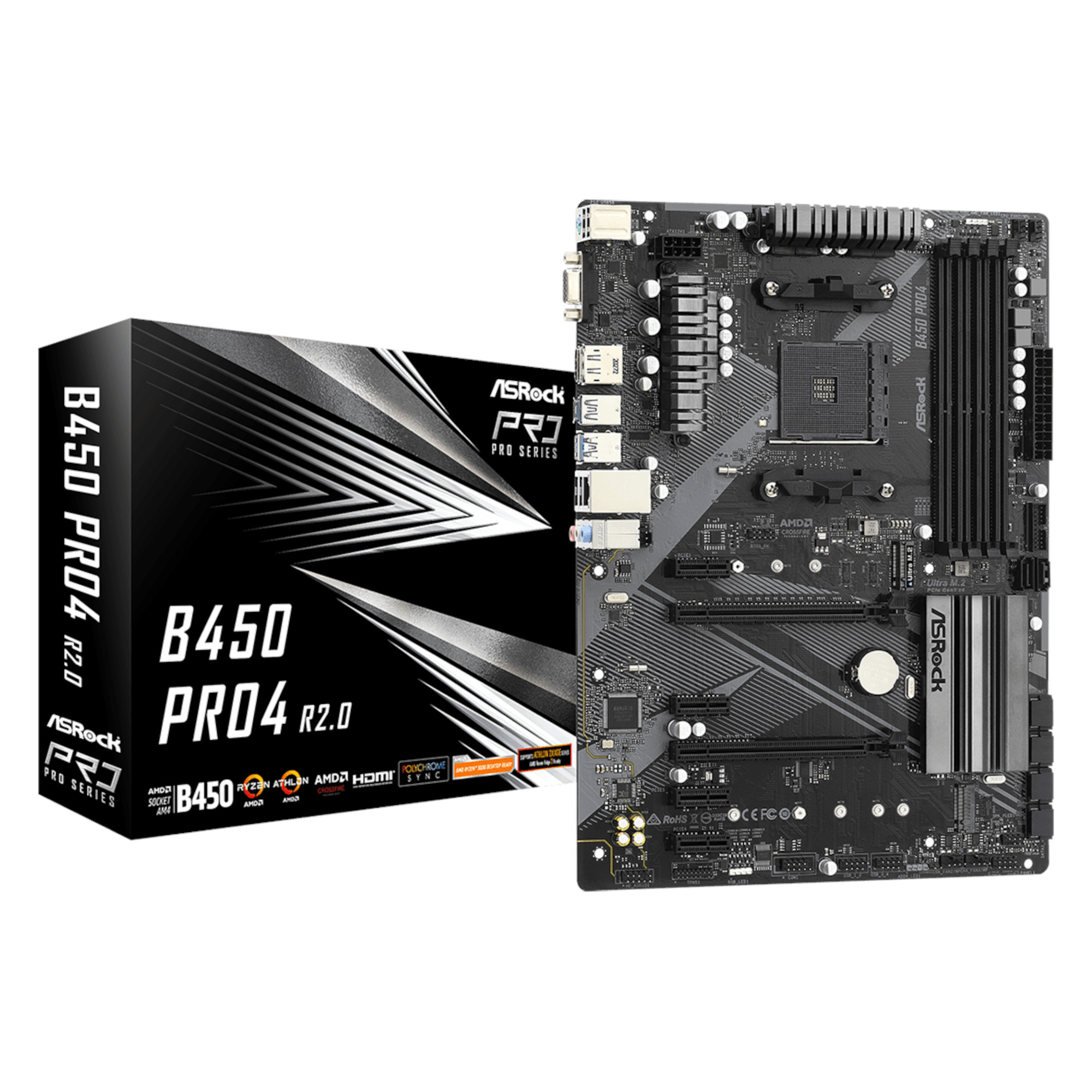 Tarjeta Madre Asrock B450 Pro4 Socket Am4 B450PRO4R20