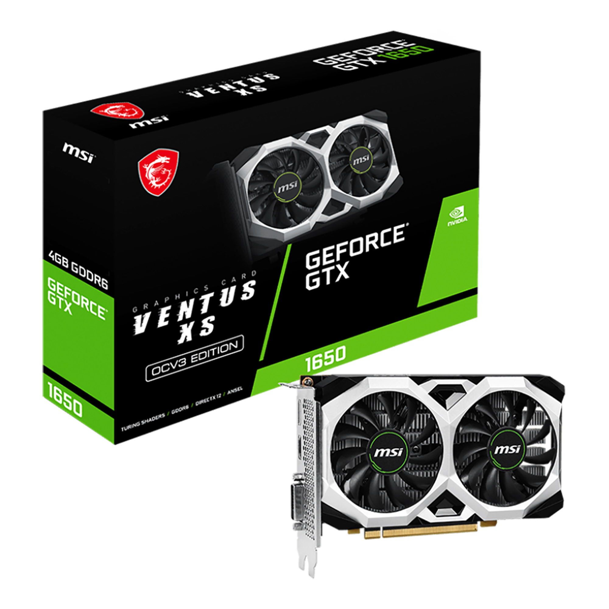 Tarjeta de Video Msi Nvidia GeForce RTX1650 4gb GDDR6 - PcService