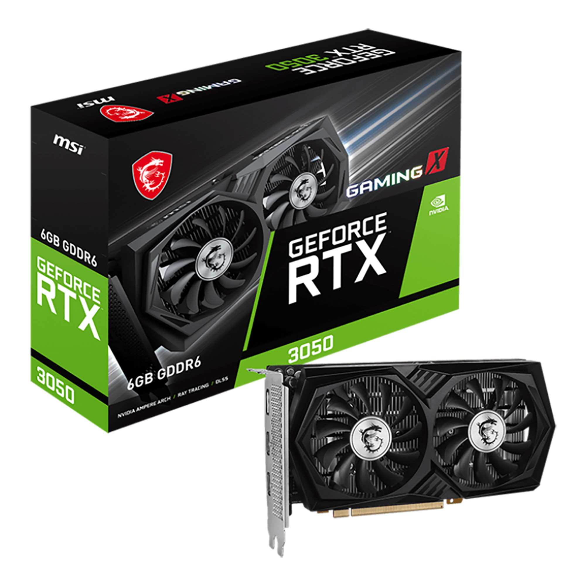 Tarjeta de Video Msi Nvidia GeForce Gaming X RTX3050 6gb GDDR6