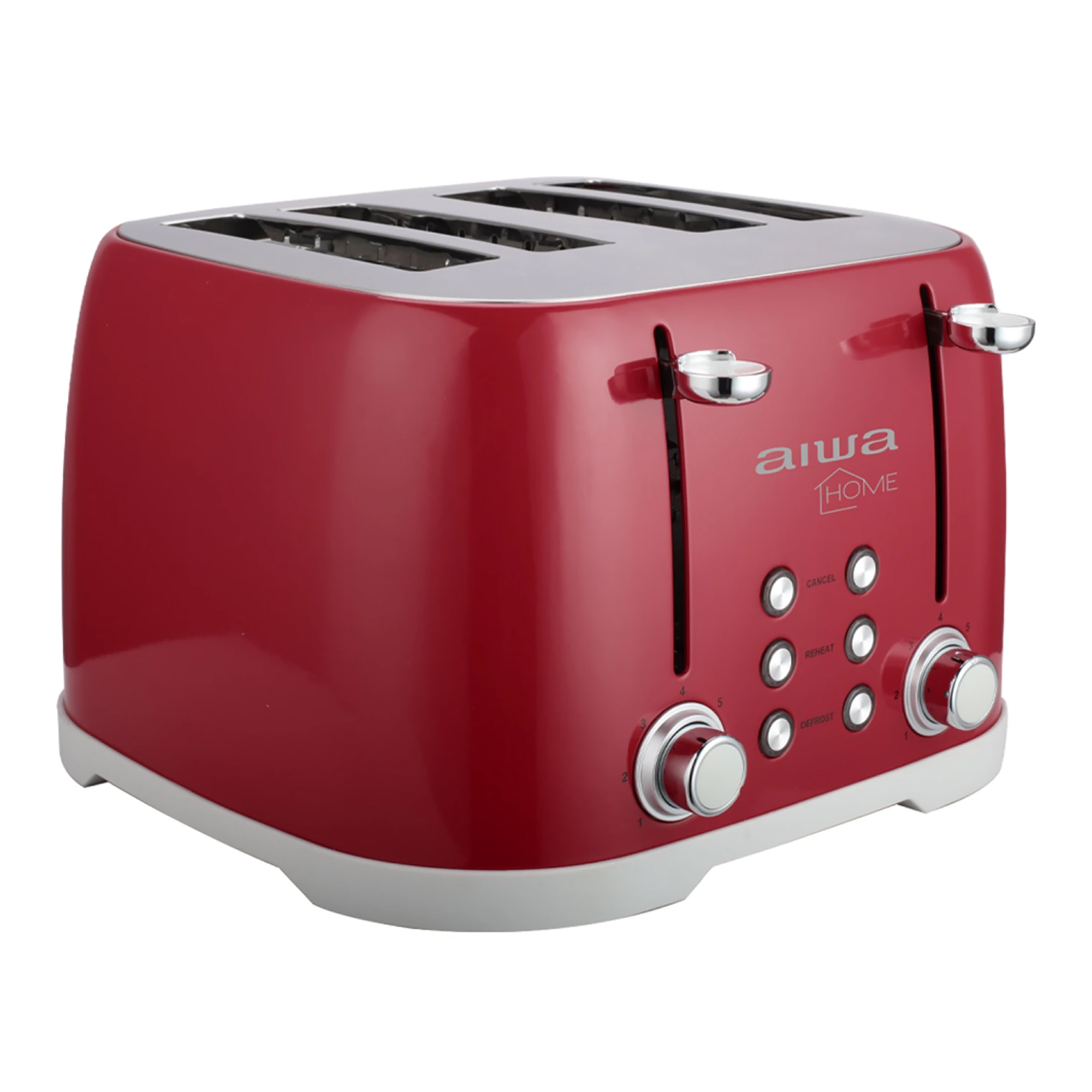 Tostadora Aiwa Aw-td5728-r 1600w 7 Niveles 4 Panes