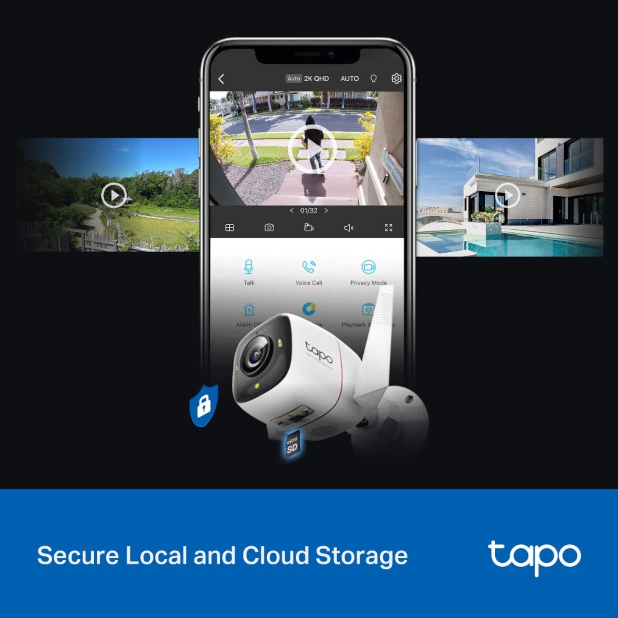 Cámara De Seguridad Tp-Link Tapo C325wb Exterior Visión Nocturna 2K QHD