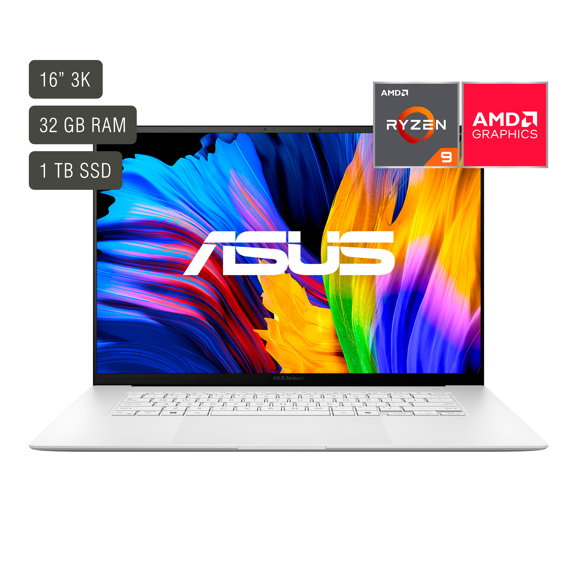Notebook Asus Zenbook 16'' Oled Ryzen 9 32gb 1tb W11