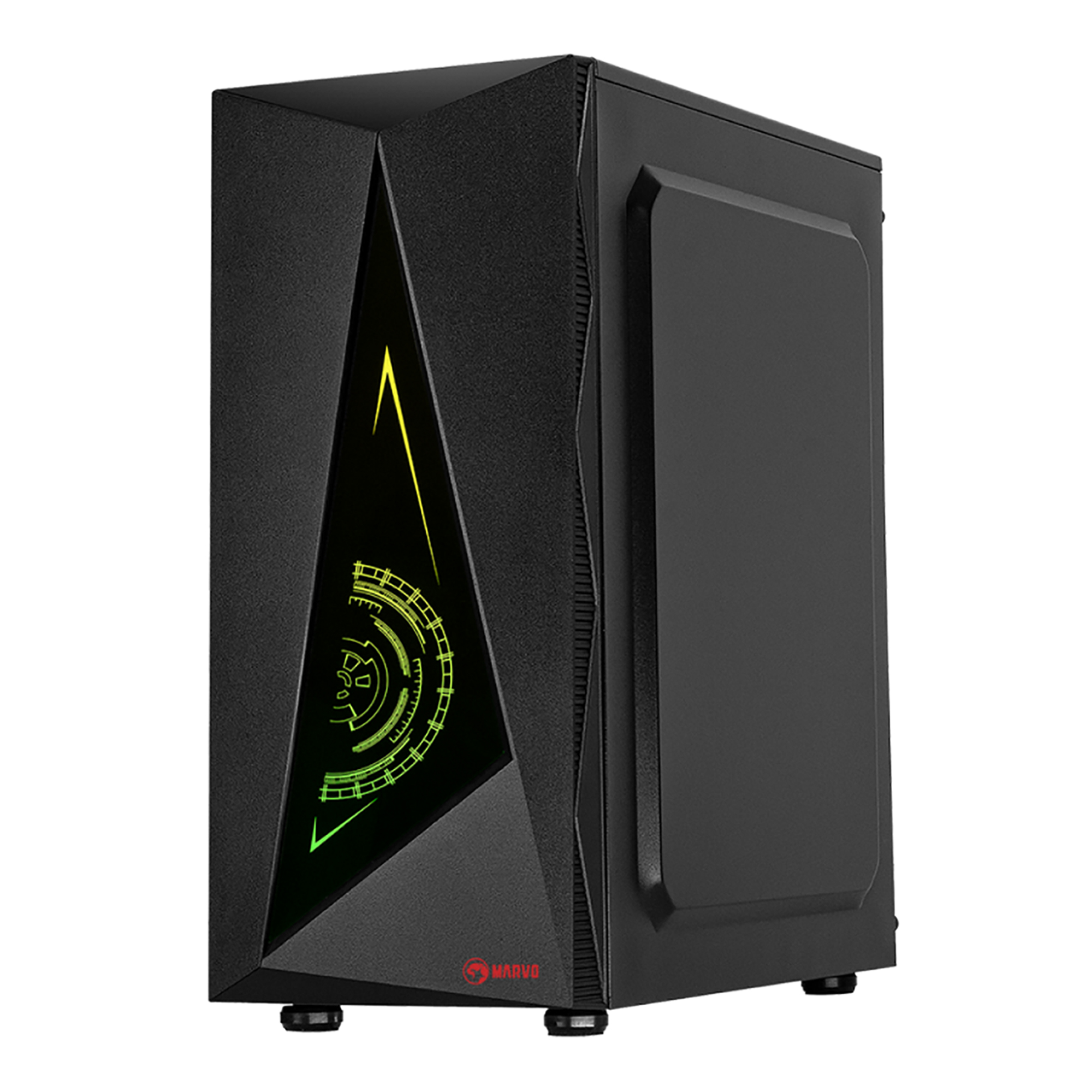 Gabinete Gaming Marvo Ca-119 Panel RGB Mid Tower Atx
