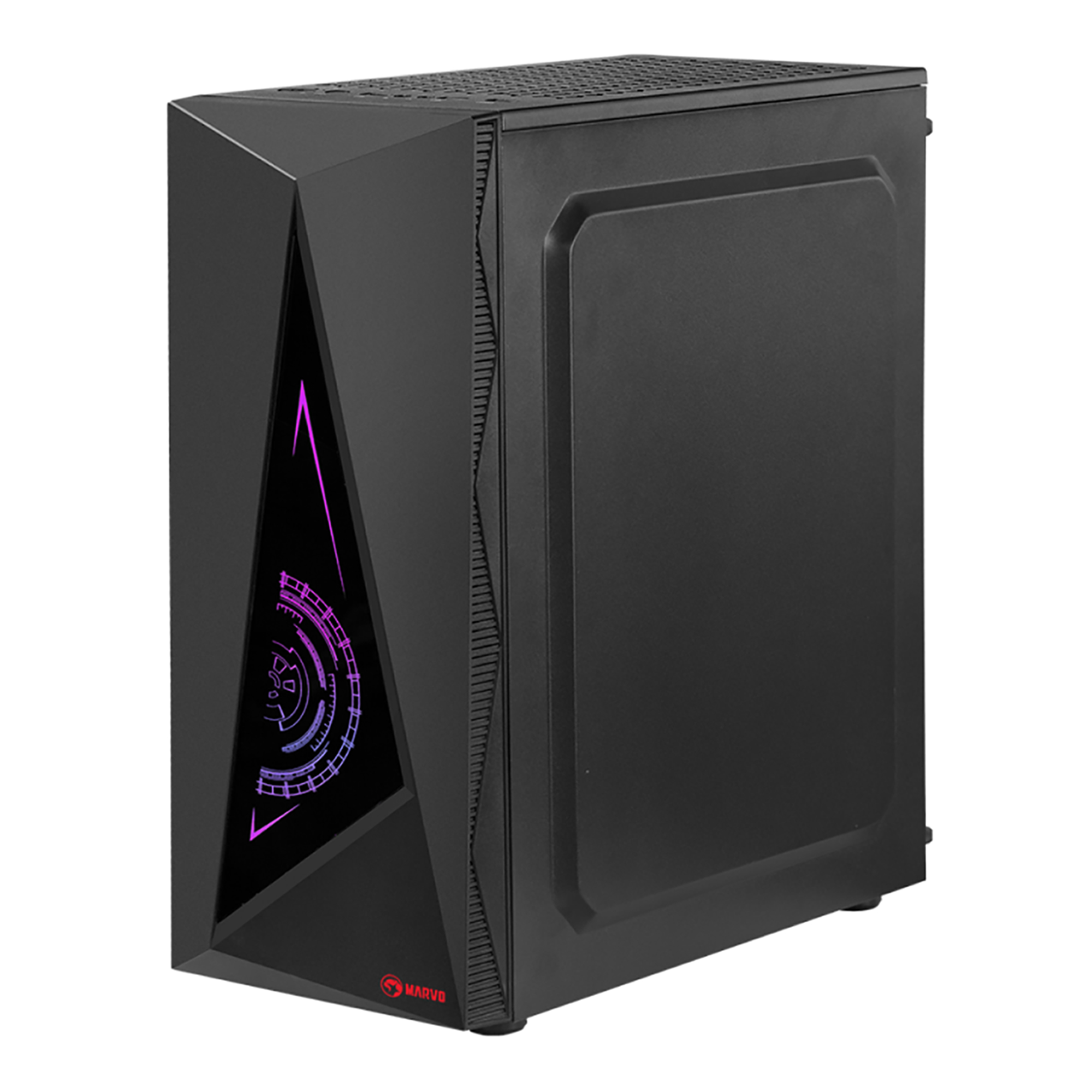 Gabinete Gaming Marvo Ca-119 Panel RGB Mid Tower Atx