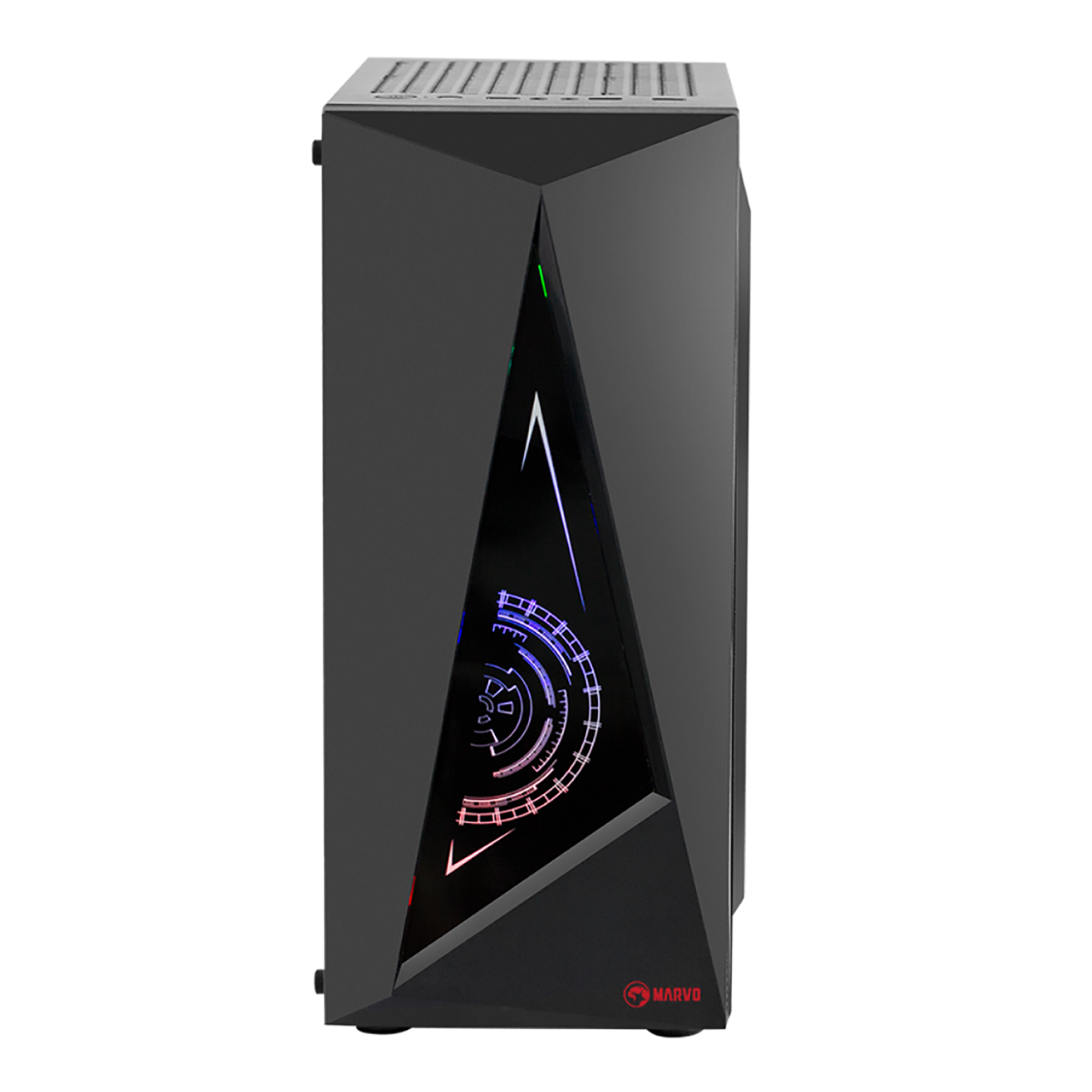 Gabinete Gaming Marvo Ca-119 Panel RGB Mid Tower Atx
