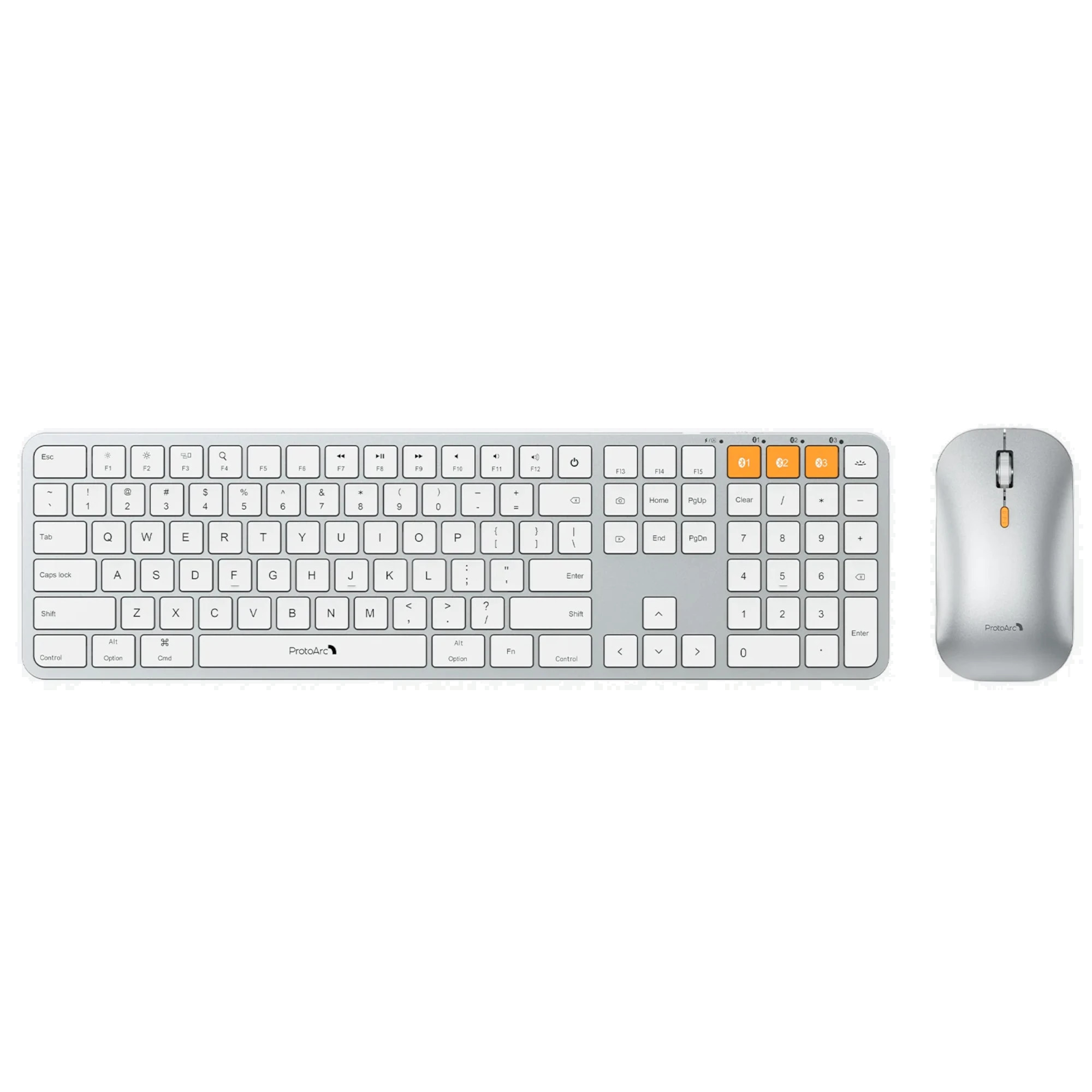 Combo Mouse y Teclado Retroiluminado Bluetooth ProtoArc Km100-a