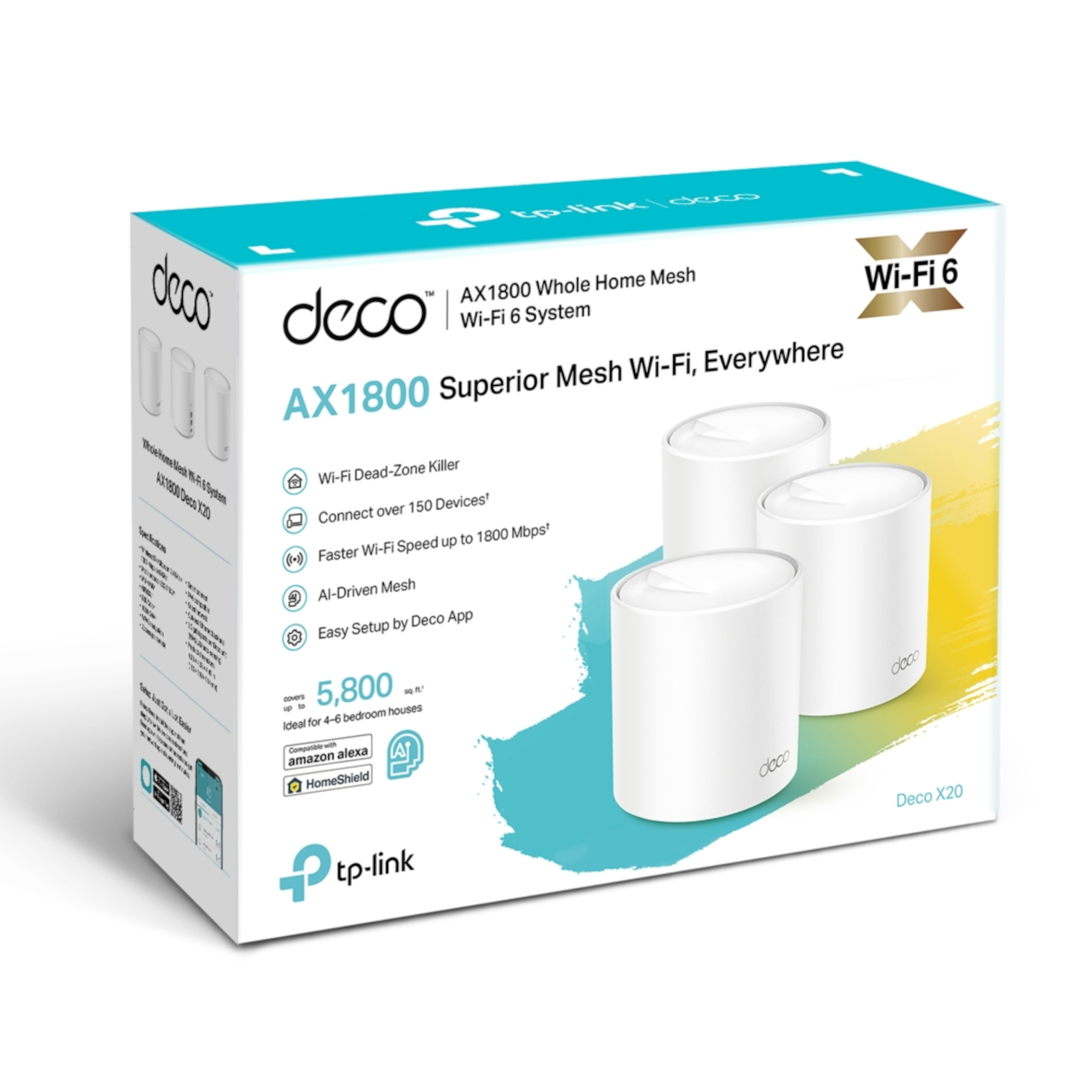 Router Mesh TP-Link Deco X20 Ax1800 X3u - DECOX20X3