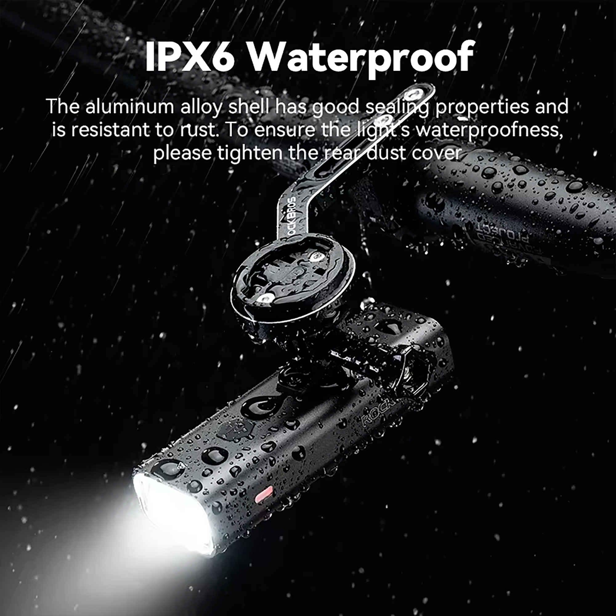Linterna Led Rockbros Rhl800 Ipx6 800 Lúmenes