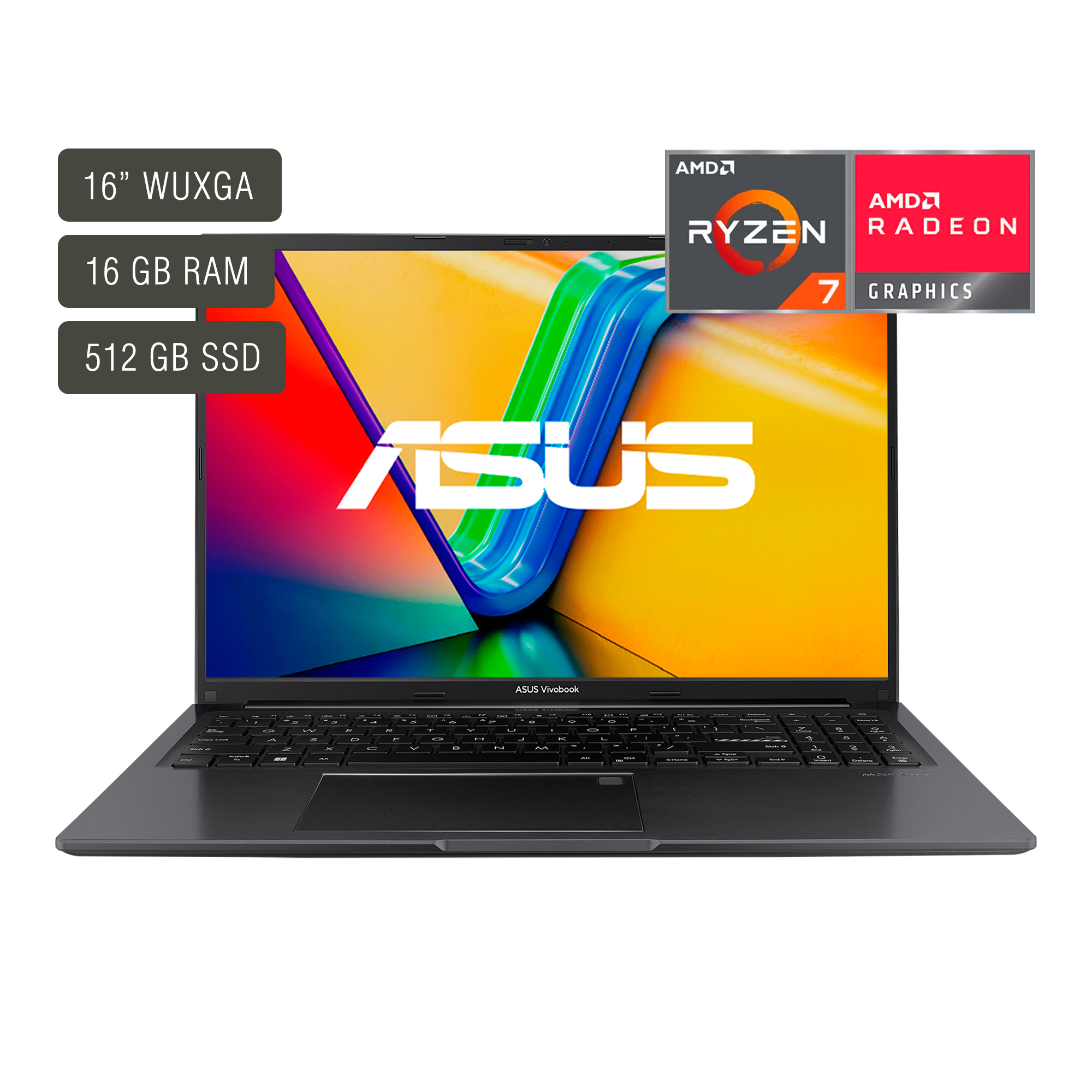 Notebook Asus Vivobook 16'' Ryzen 7 16gb 512gb Win11