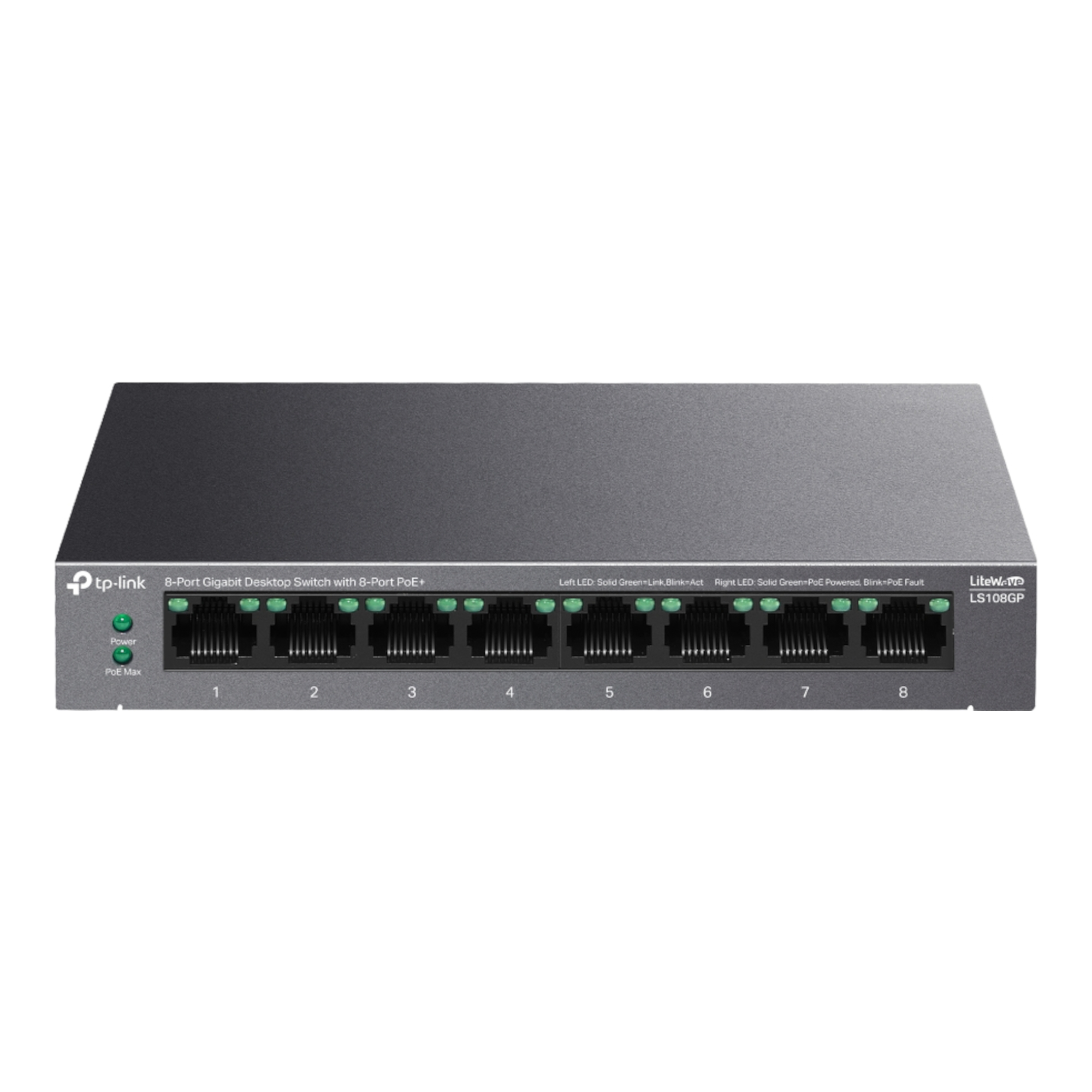 Switch De Escritorio Tp-Link Ls108gp 8 Puertos Gigabit PoE+