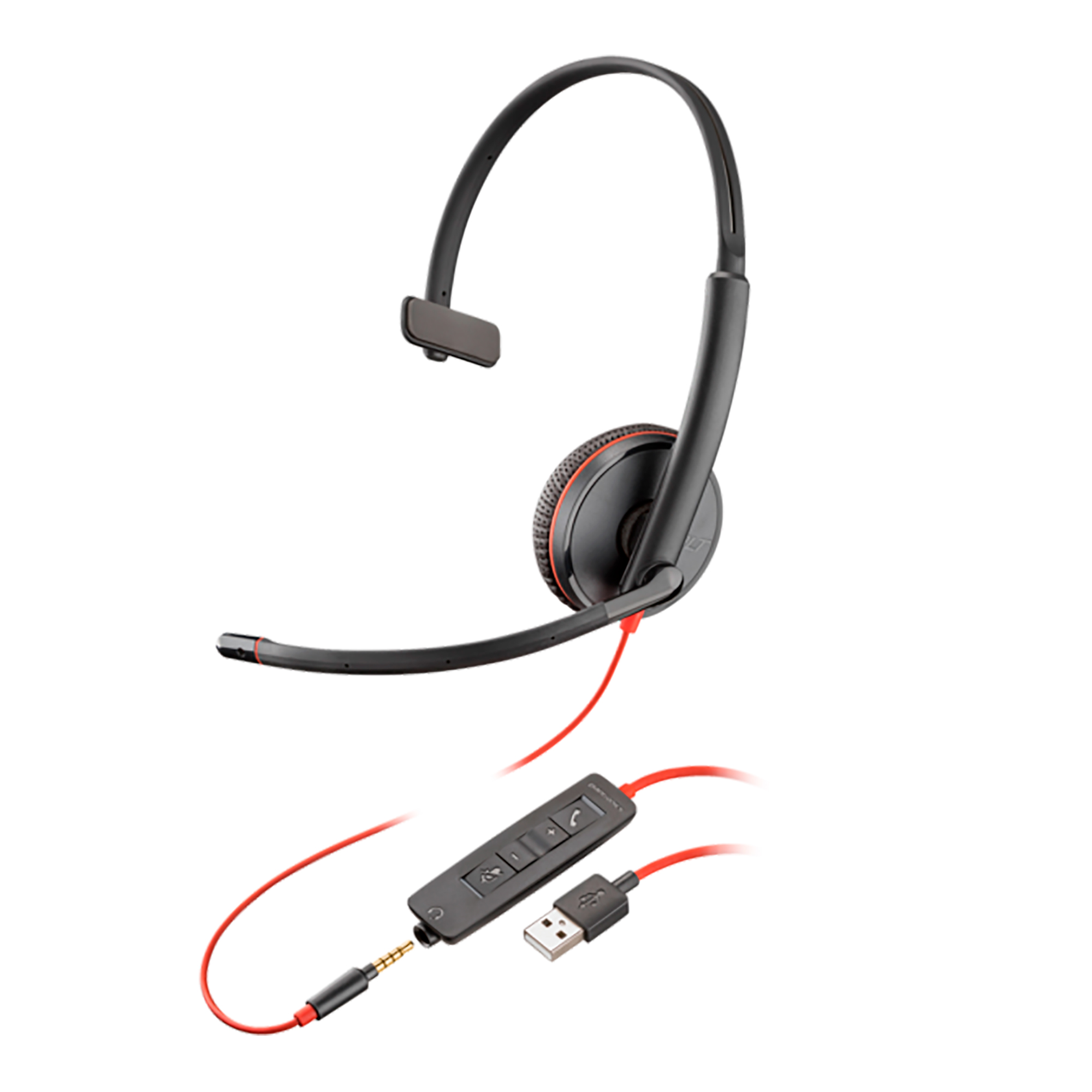 Auriculares Cableados USB A 3,5mm HP Blackwire 3215 28mm