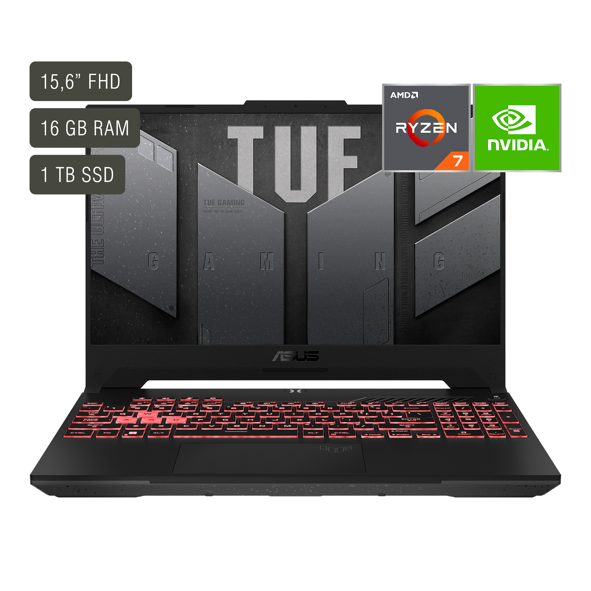 Notebook Gamer Asus Tuf 15,6'' Ryzen 7 16gb 1tb Win11 Rtx4060