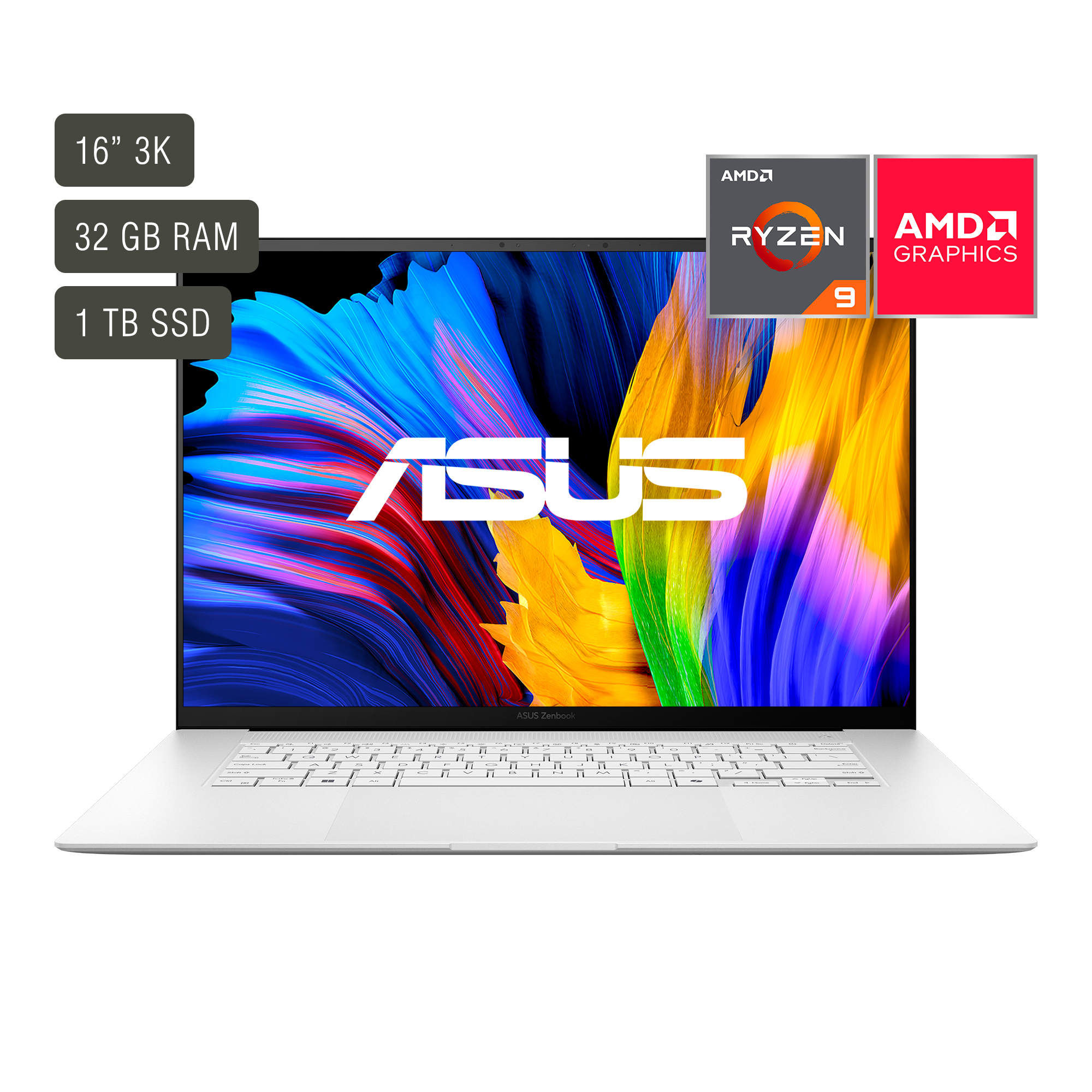 Notebook Asus Zenbook 16'' Tctil Oled Ryzen 9 32gb 1tb W11