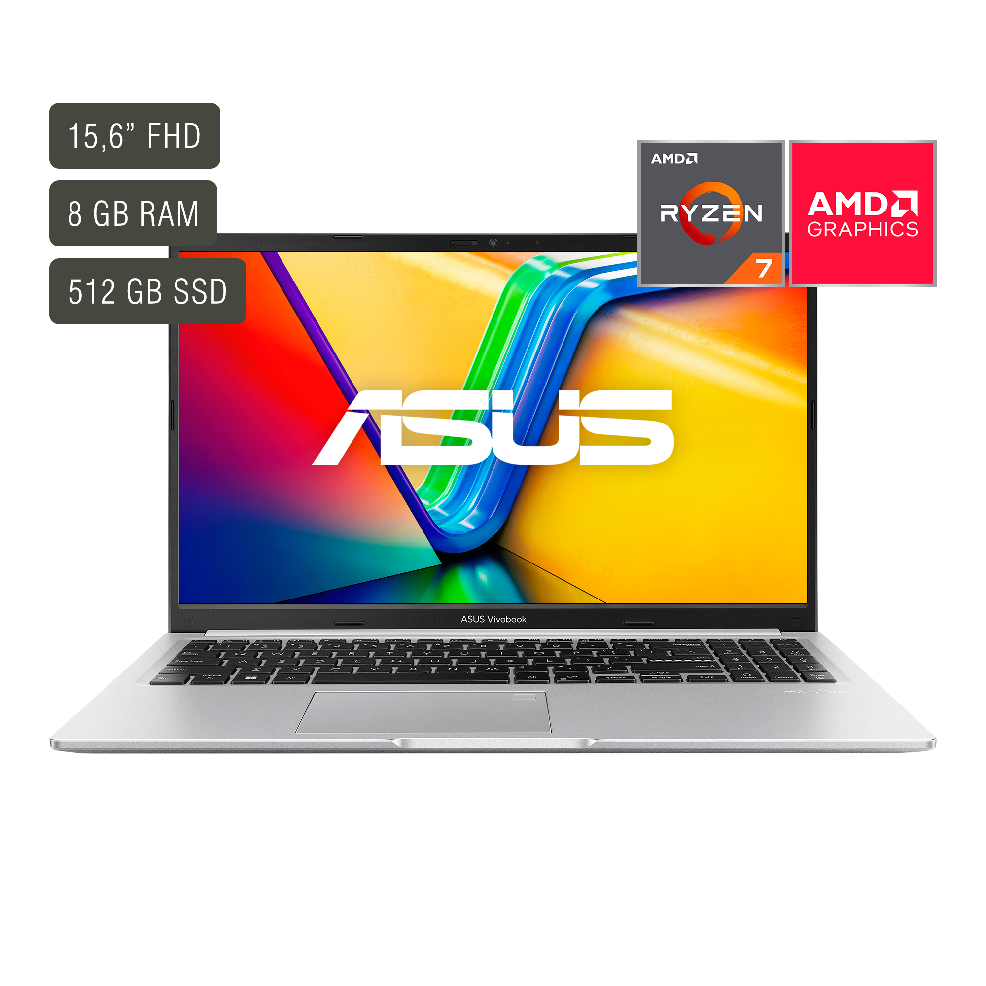Notebook Asus Vivobook 15,6'' Ryzen 7 8gb 512gb