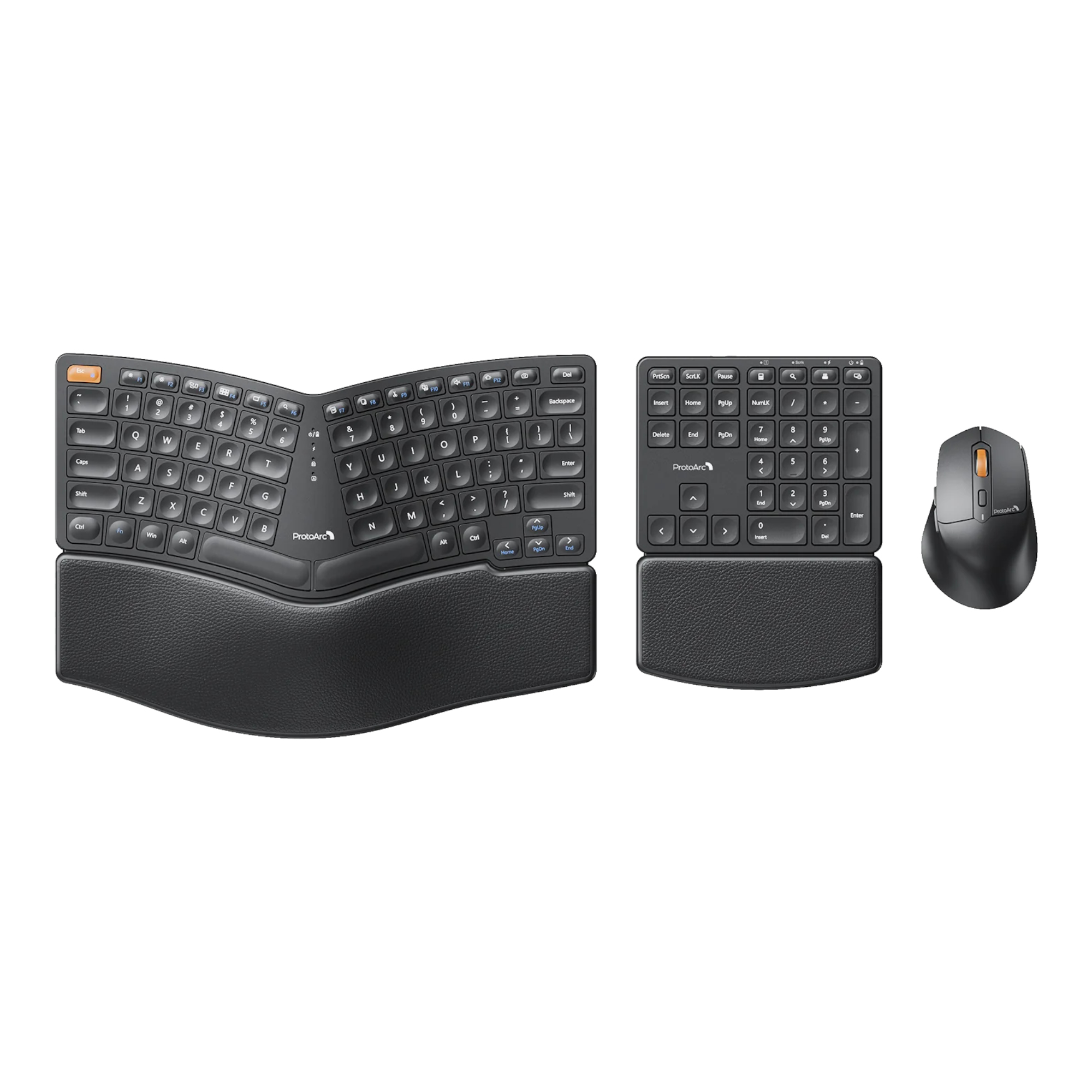 Combo Mouse y Teclado Espaol Ergonmico Inalmbrico 3en1 ProtoArc Ekm04