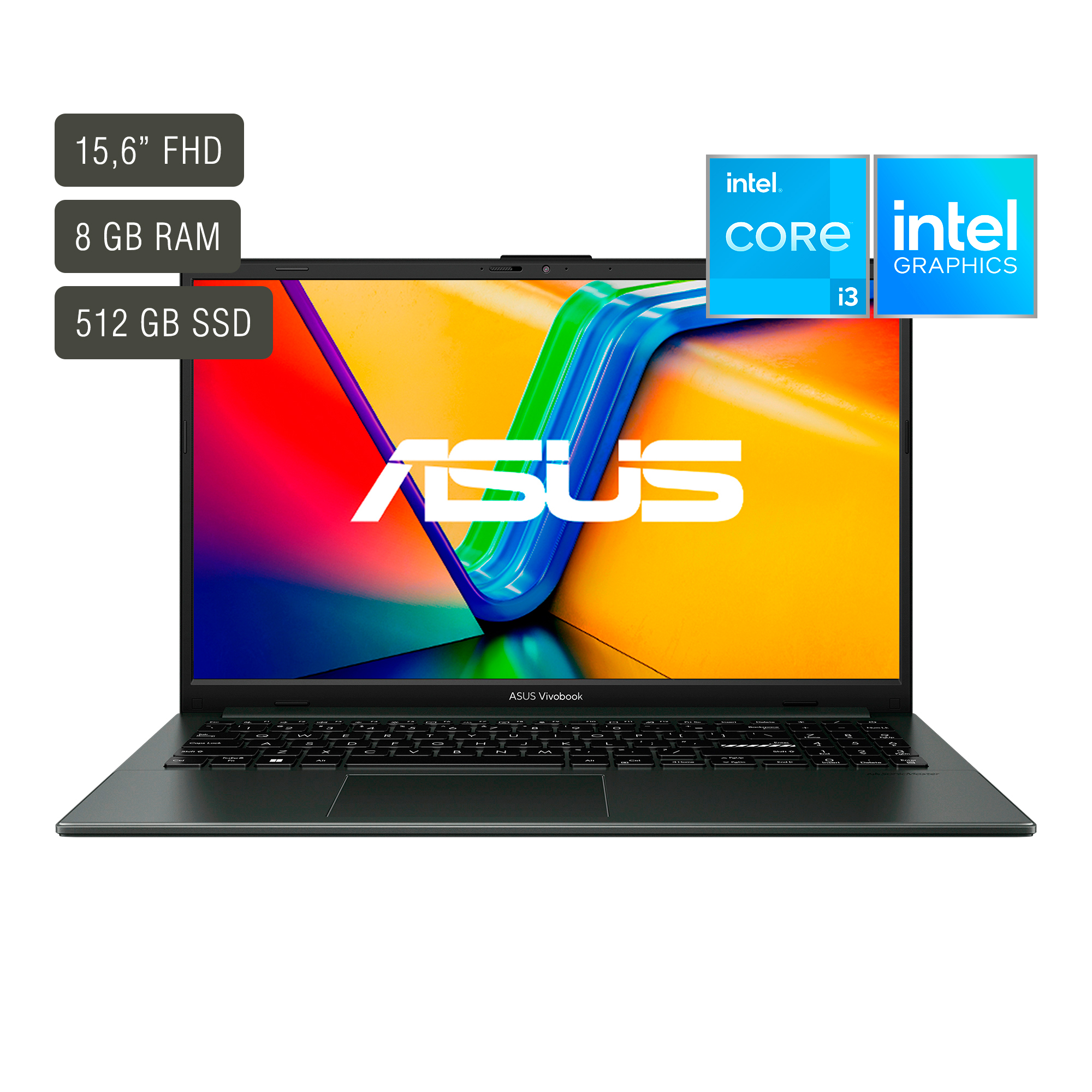 Notebook Asus Vivobook 15,6'' Core I3 8gb 512gb Win11