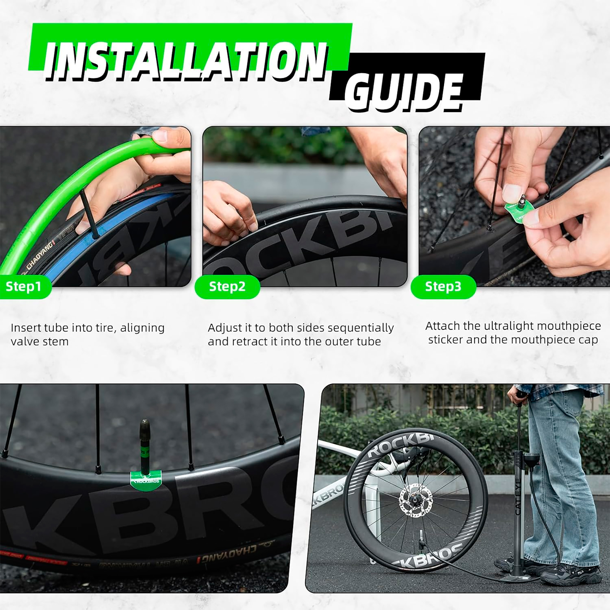 Camara TPU Ultraliviana Para Bicicleta Rockbros 700x 18/28c Presta 85mm