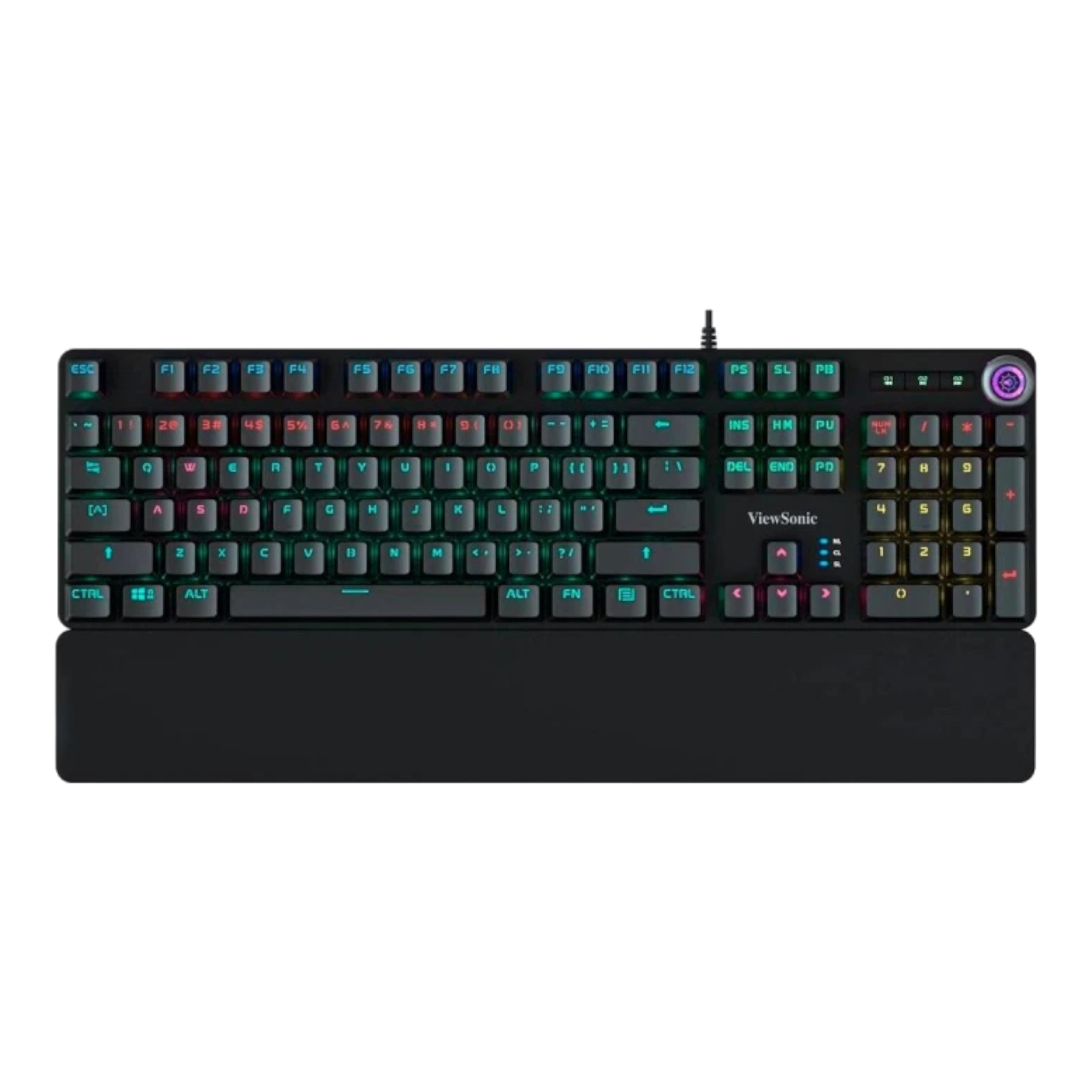 Teclado Gaming Usb ViewSonic Retroilumiinacin Rgb Espaol