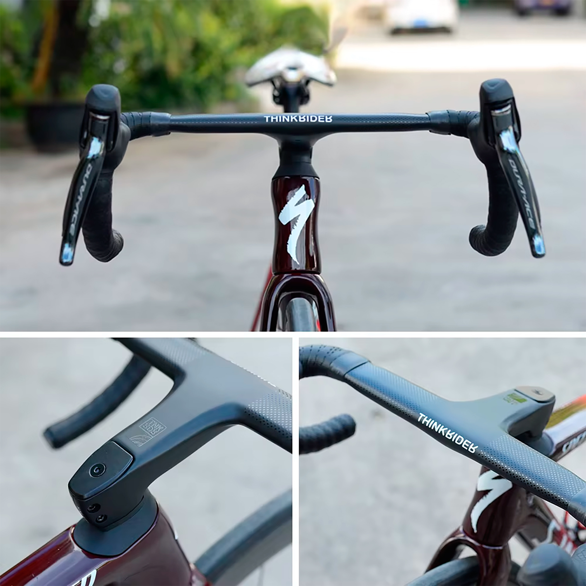 Manillar Bicicleta Thinkrider 380-100mm Fibra De Carbono