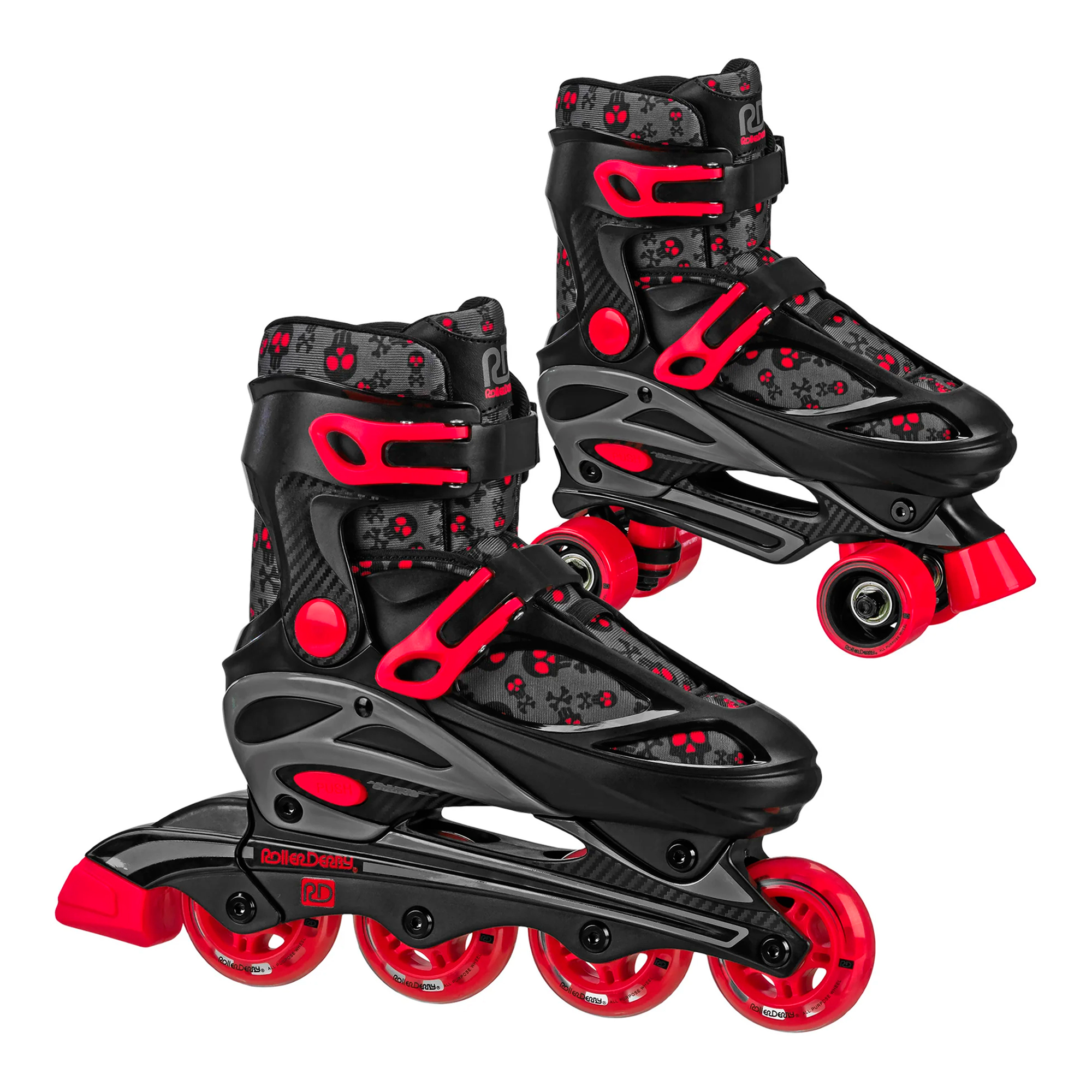 Patines 2en1 Ajustables Para Nios Roller Derby Sprinter Talle 3-6