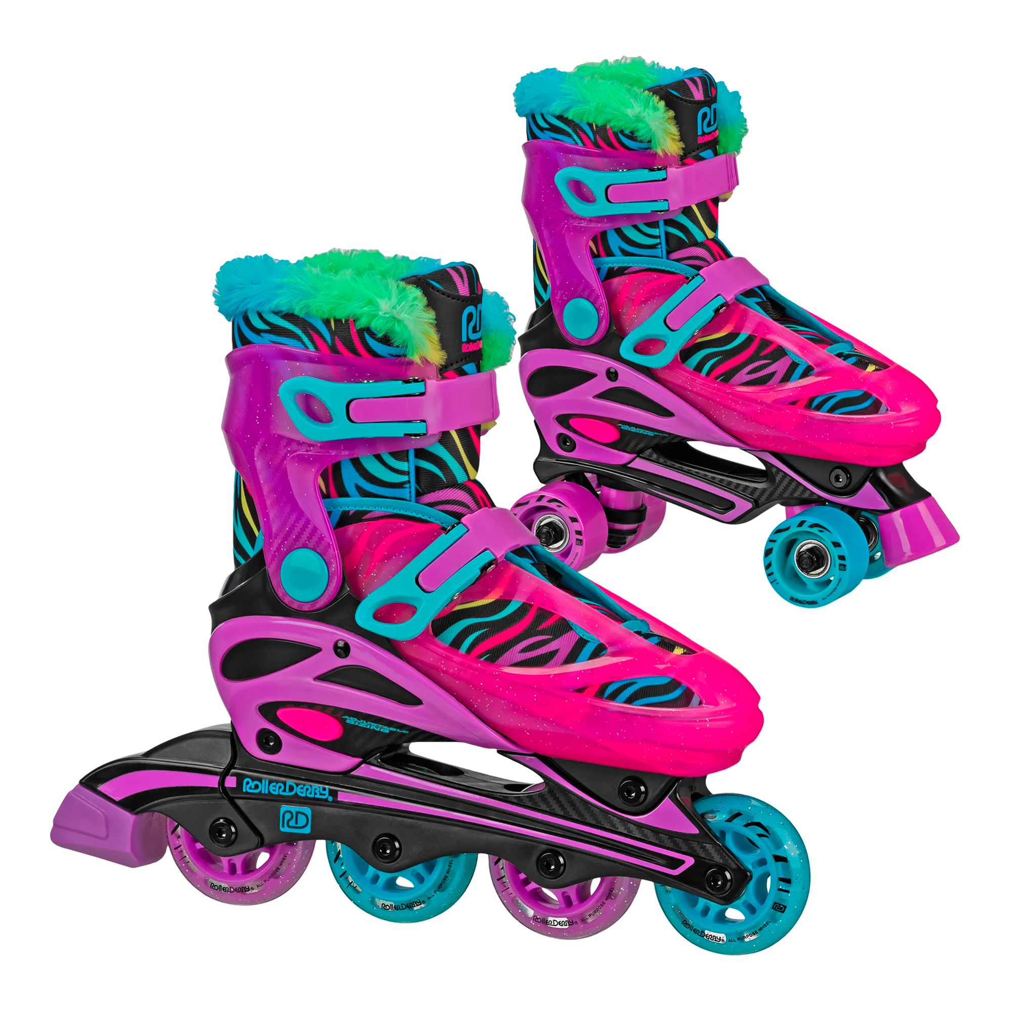 Patines 2en1 Ajustables Para Nios Roller Derby Sprinter Talle 3-6