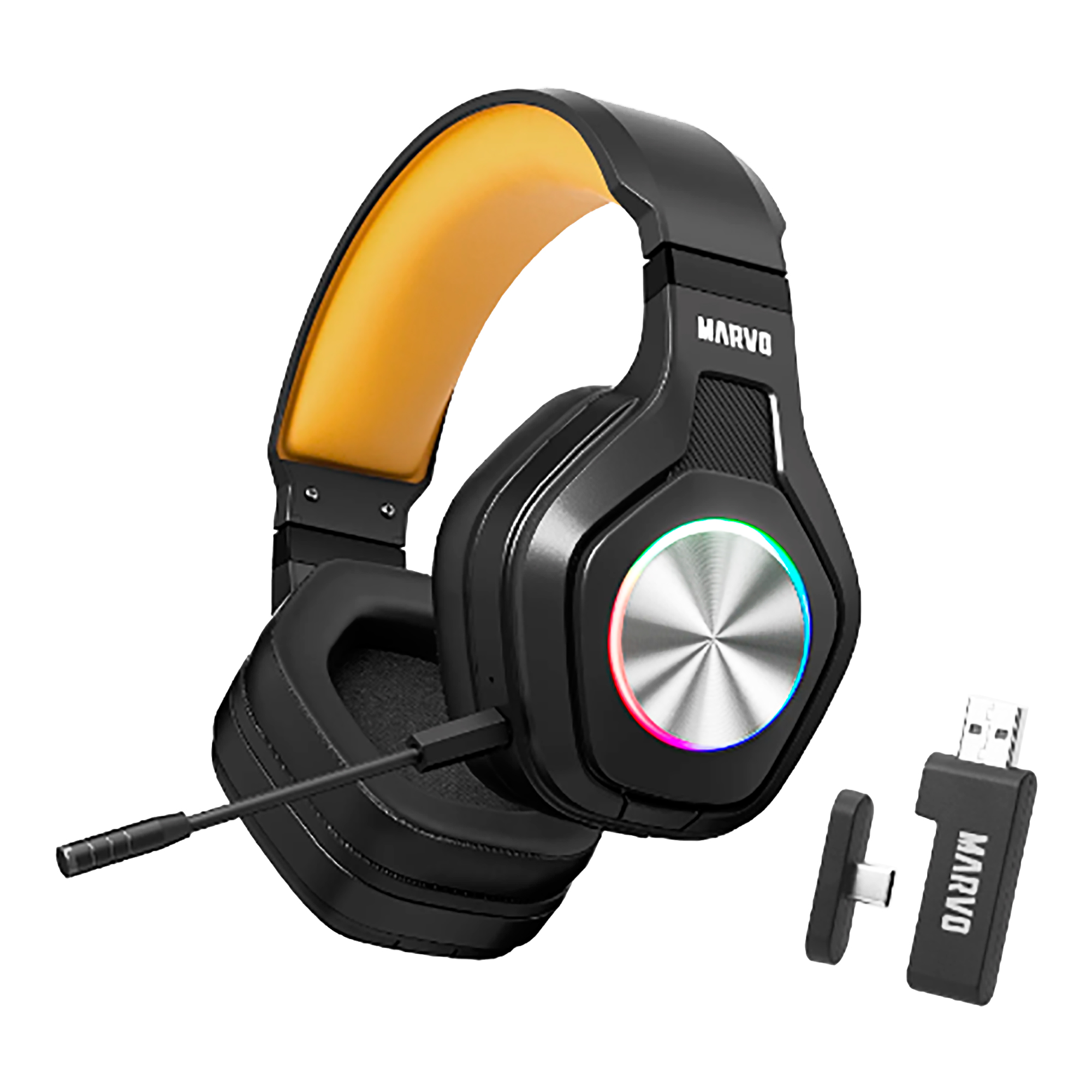 Auriculares Gaming Inal�mbricos Marvo Pulz 80w RGB