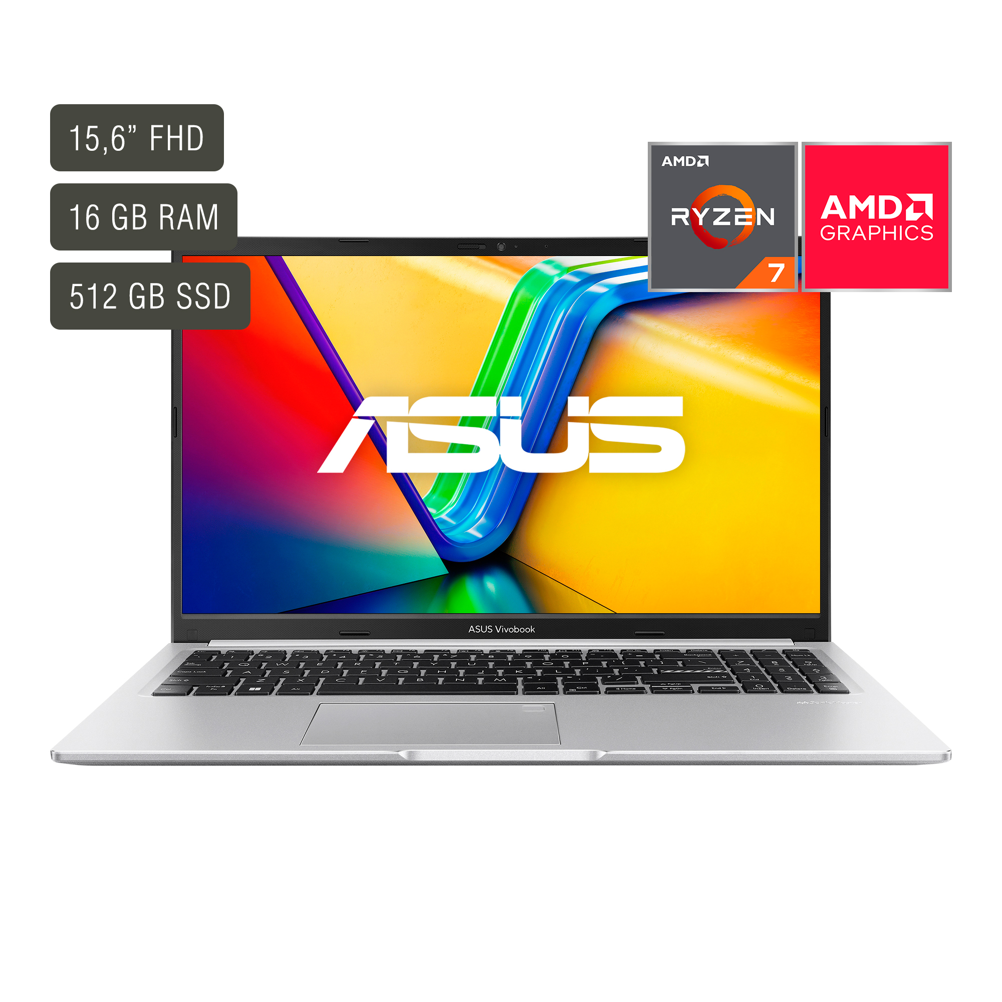 Notebook Asus Vivobook 15,6'' Ryzen 7 16gb 512gb Win11 Pro