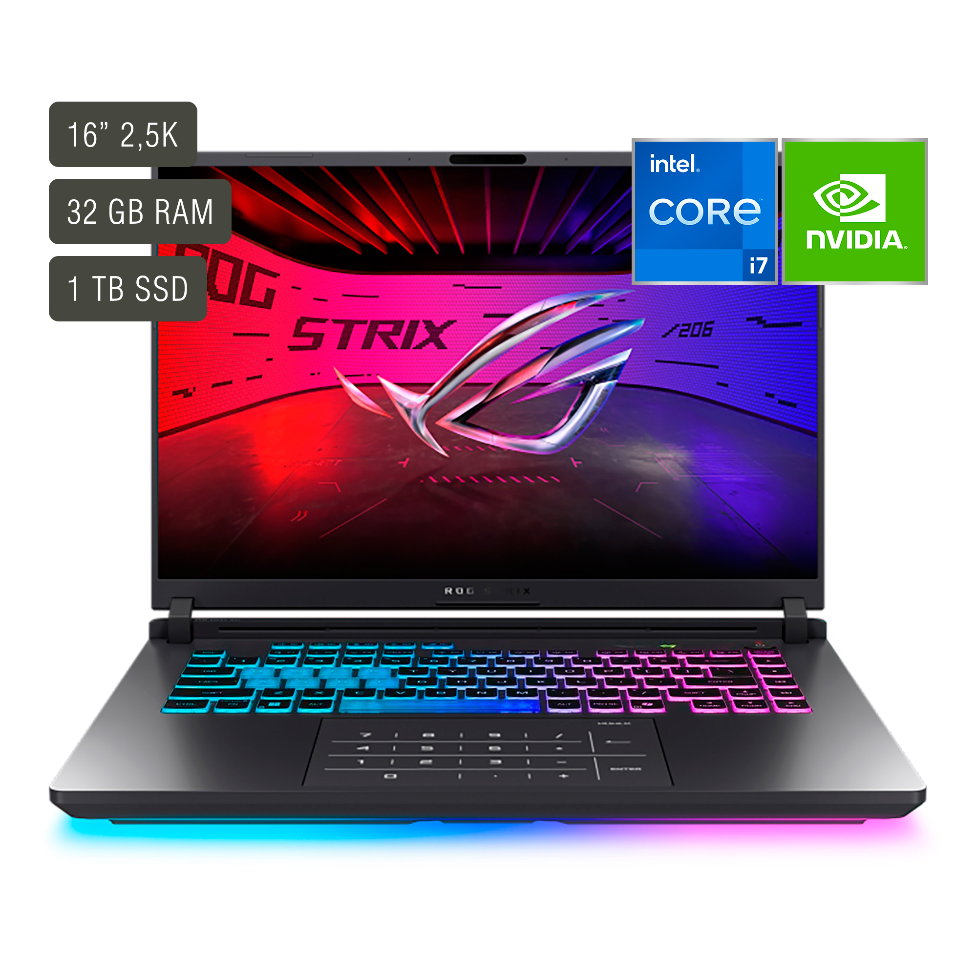 Notebook Gamer Asus Rog Strix 16'' Core I7 32gb 1tb Win11 Rtx5070