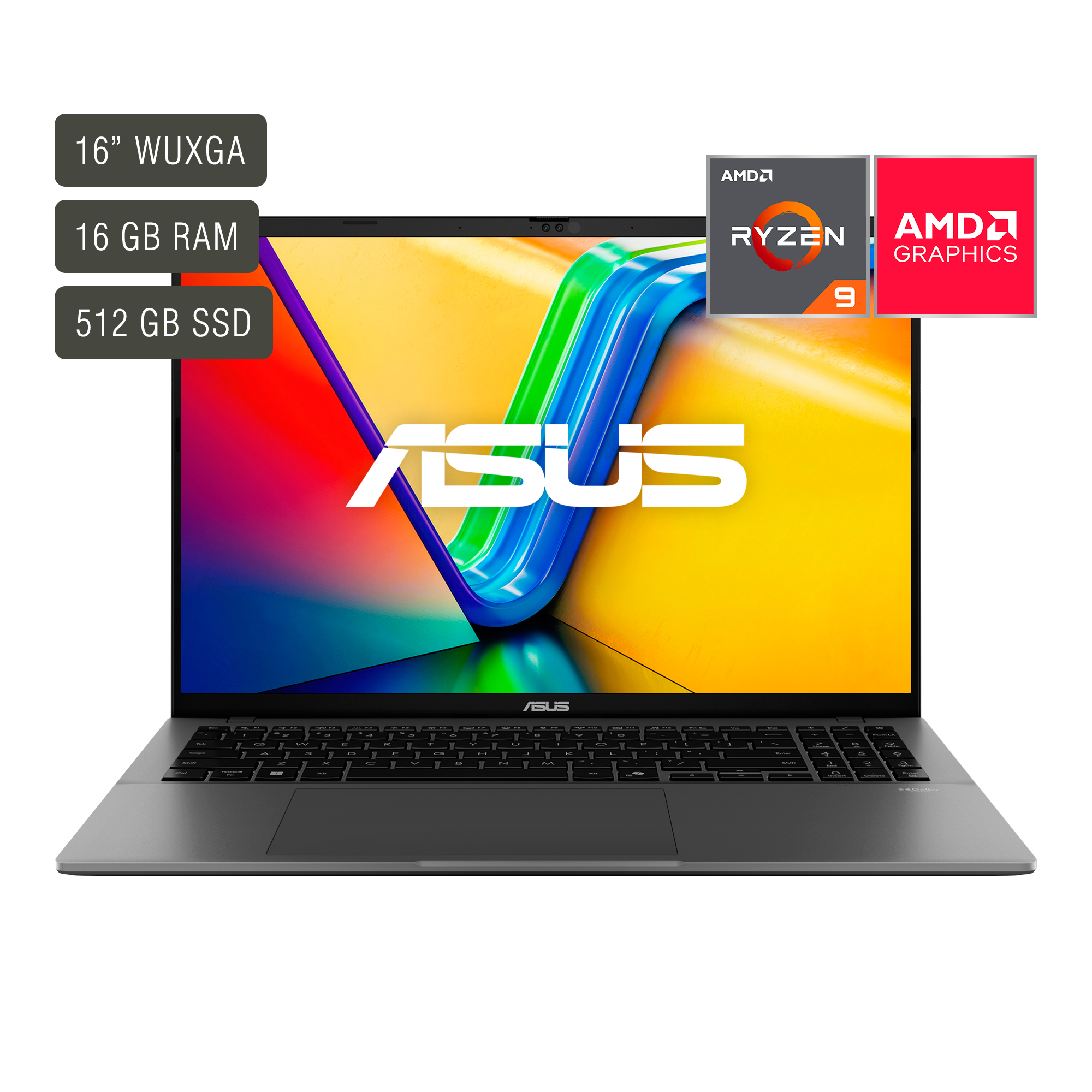 Notebook Asus Vivobook 16'' Ryzen 9 16gb 512gb Win11