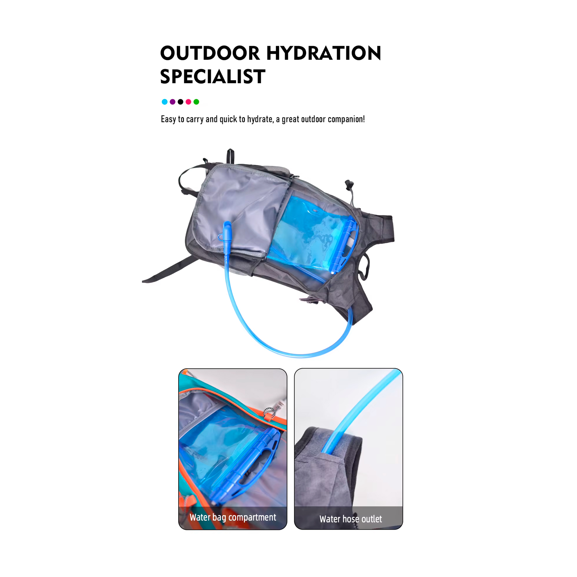 Mochila De Hidratación Thinkrider Repelente Al Agua 20L