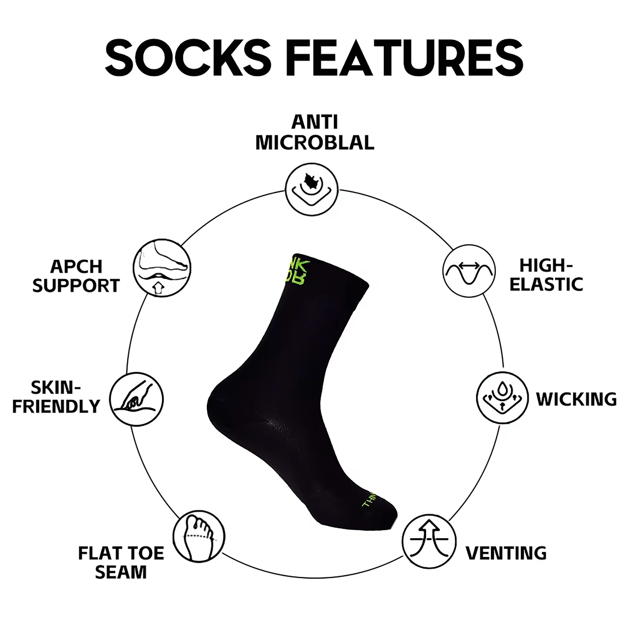 Medias Thinkrider Respirables Arco Y Talón Reforzados