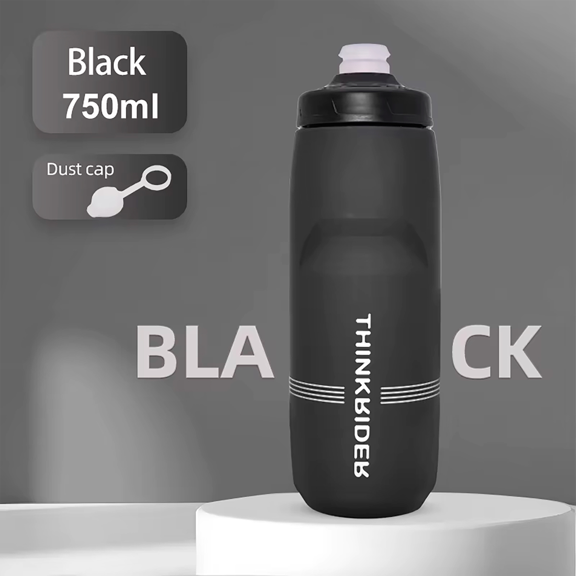 Botella Para Ciclismo Thinkrider 750ml Antideslizante Tapa Con Bloqueo
