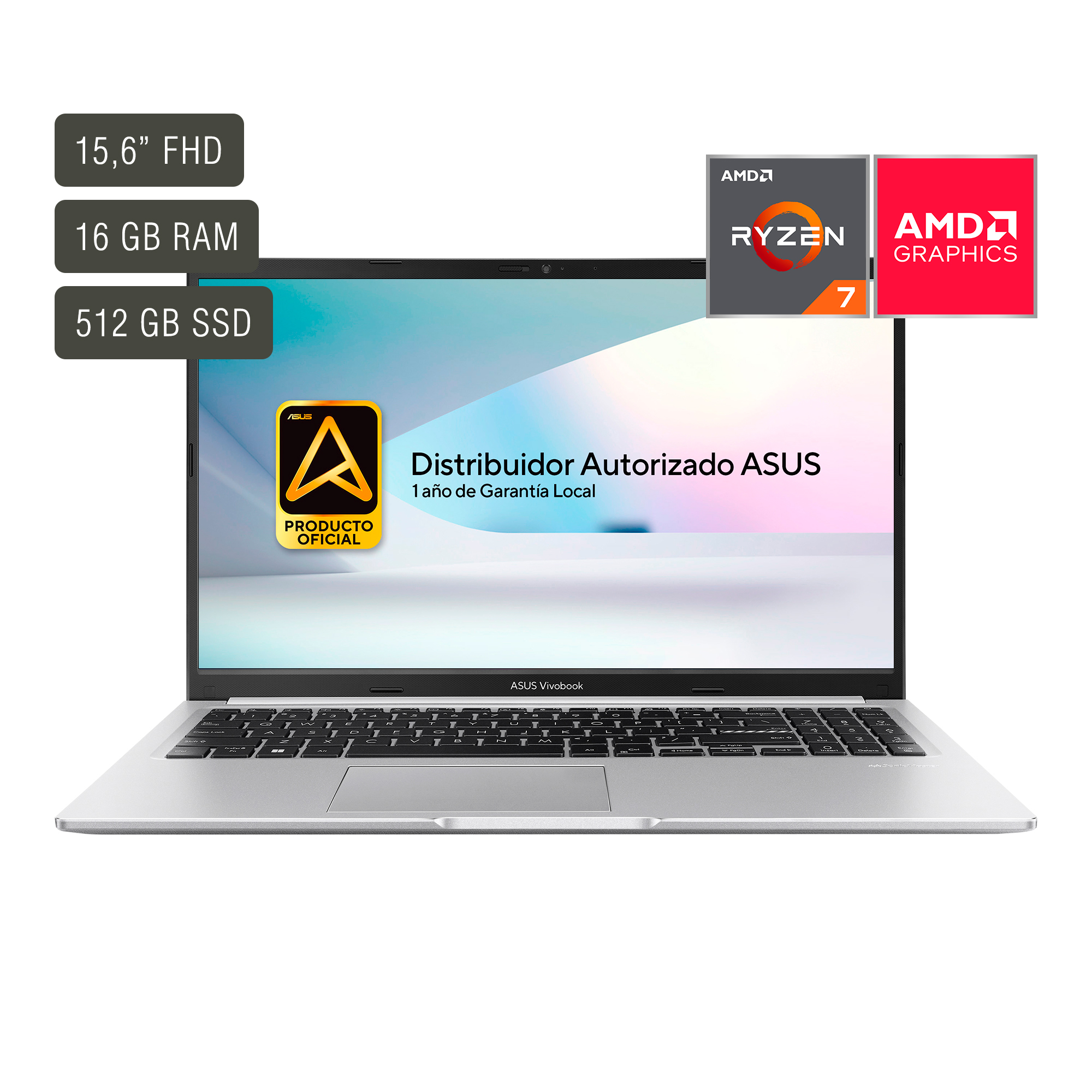 Notebook Asus Vivobook 15,6'' Ryzen 7 16gb 512gb Win11