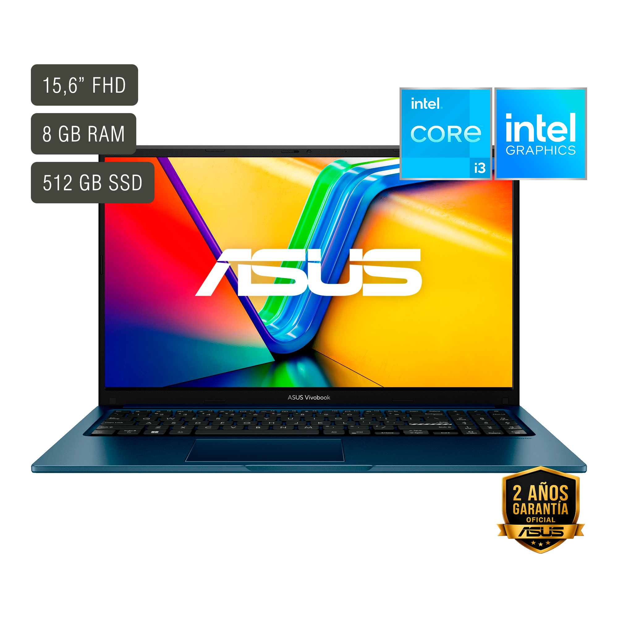 Notebook Asus Vivobook 15,6'' Core I3 8gb 512gb Win11