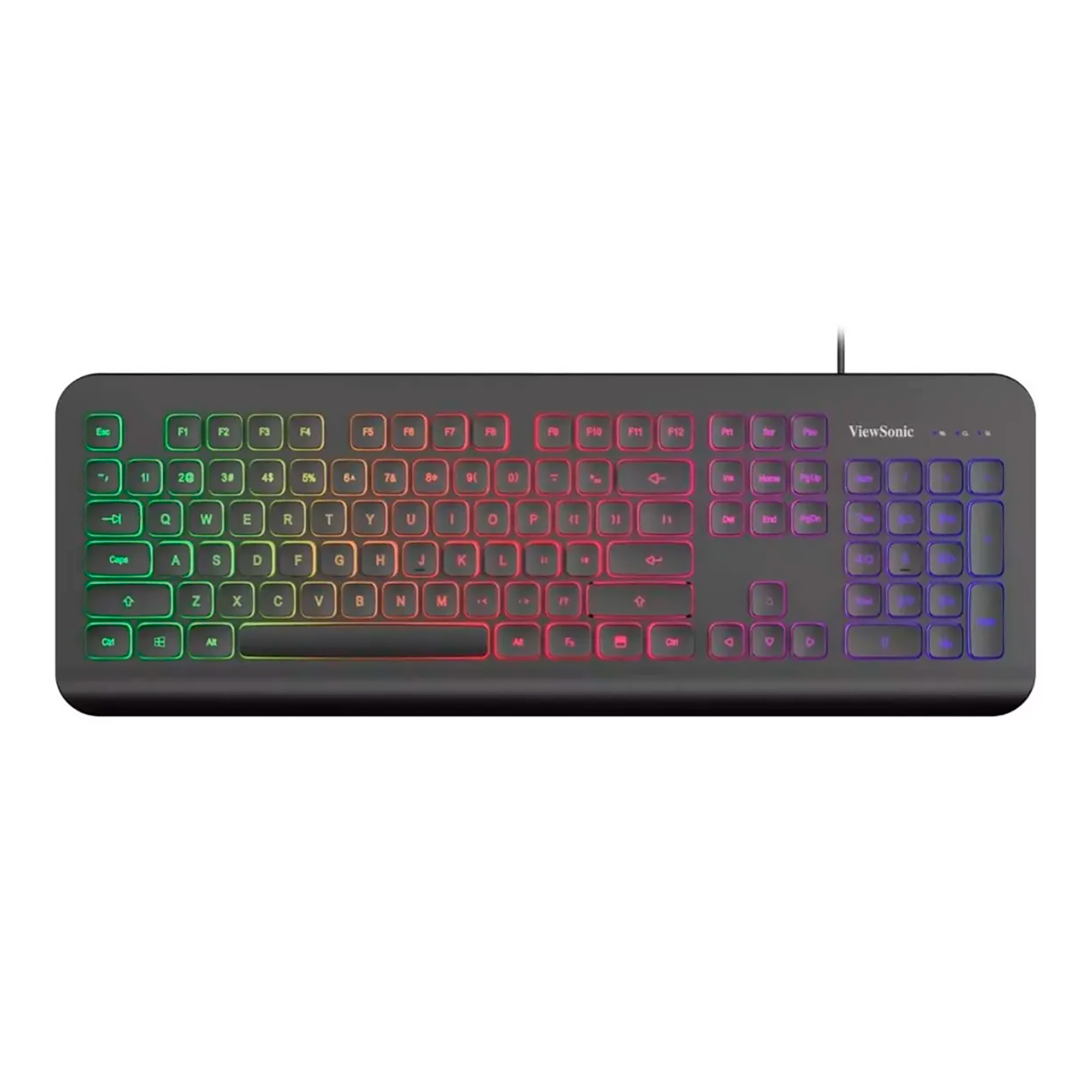 Teclado Gaming Usb A ViewSonic Ku315 Espa�ol Membrana Rgb