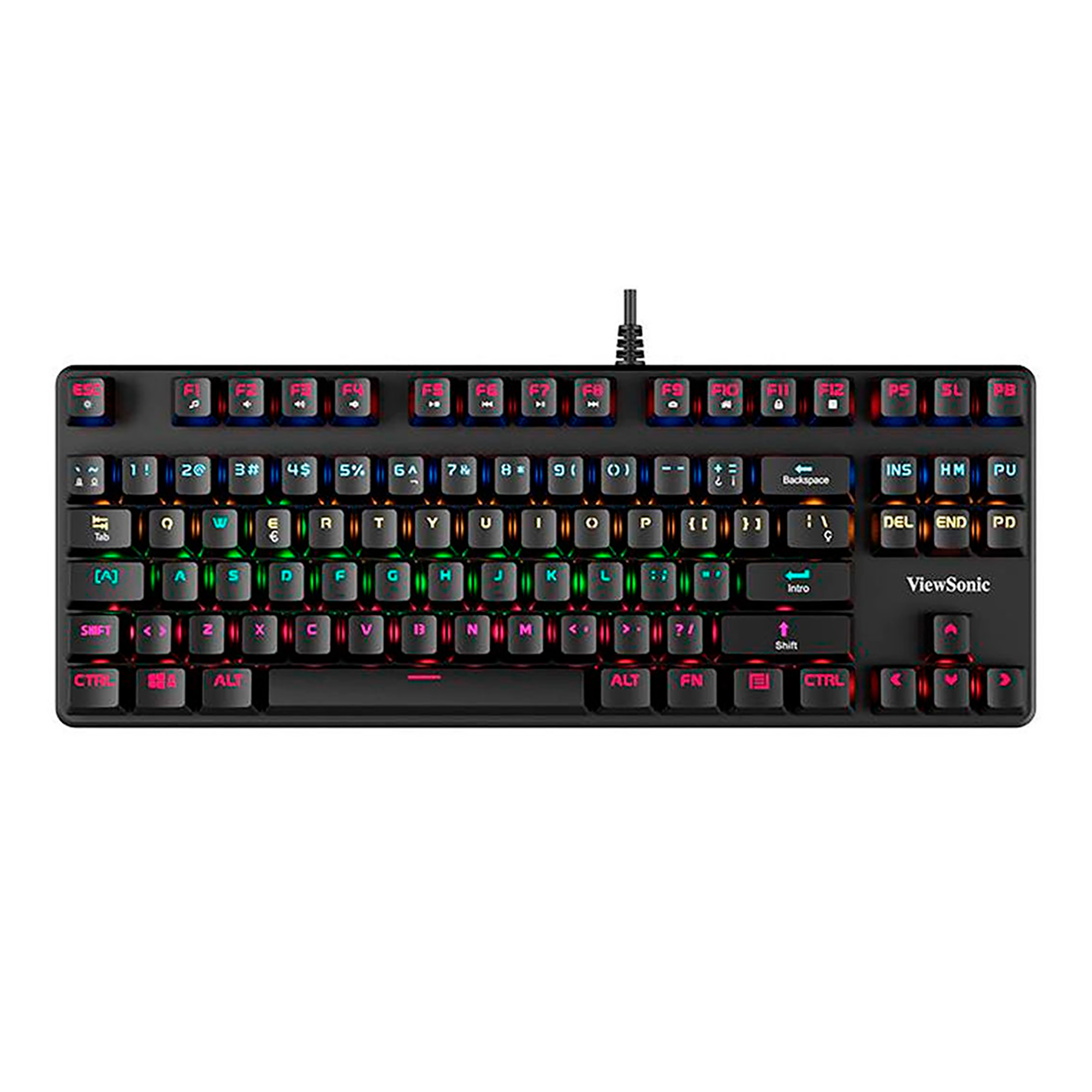 Teclado Gaming Usb A ViewSonic Ku520 Ingl�s Mec�nico Rgb