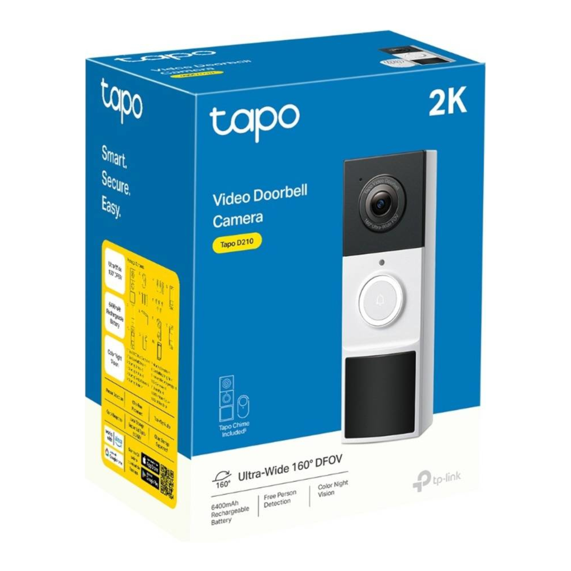 Timbre Con Video Tapo D210 Visión Nocturna Wifi 2K