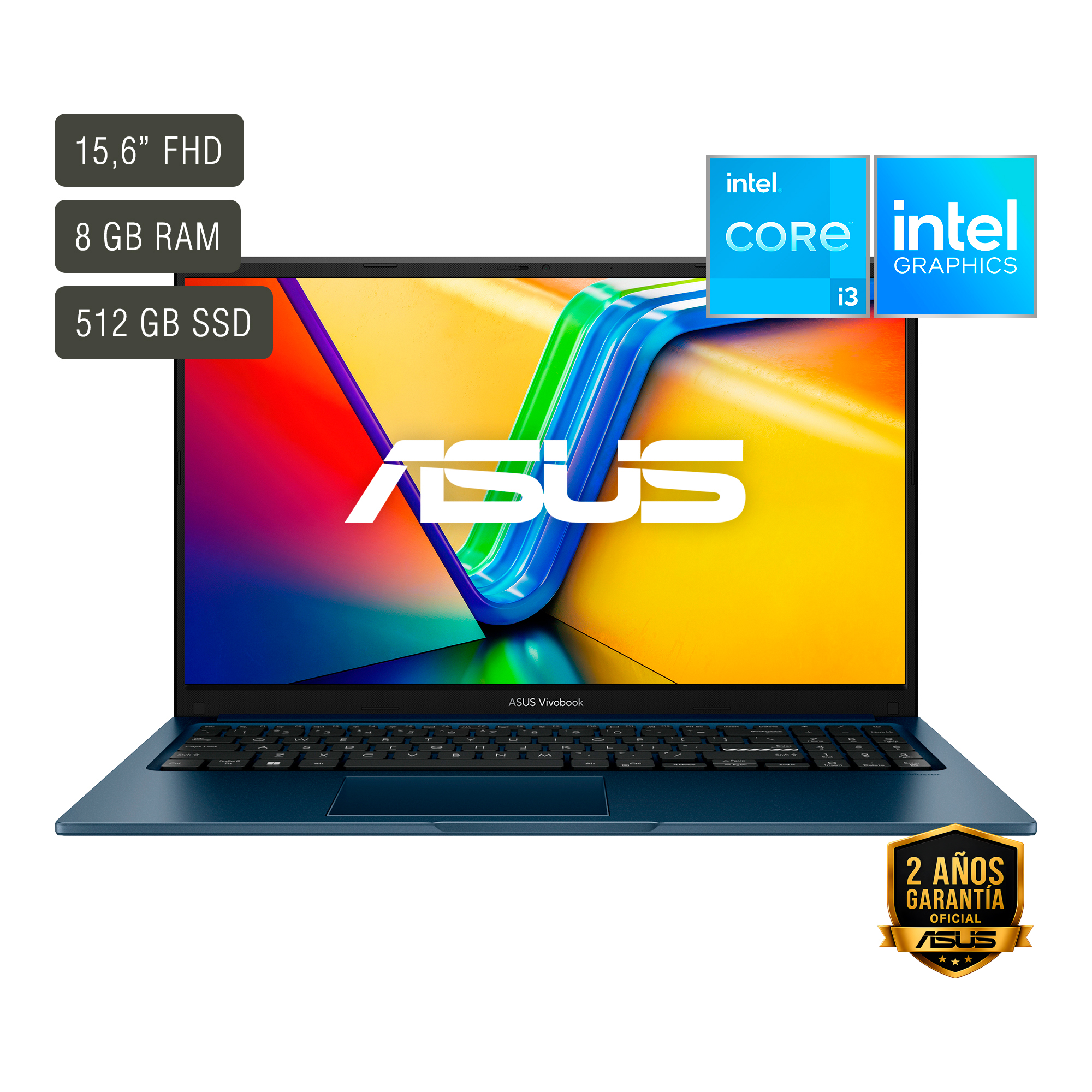 Notebook Asus Vivobook 15,6'' Core I3 8gb 512gb Win11