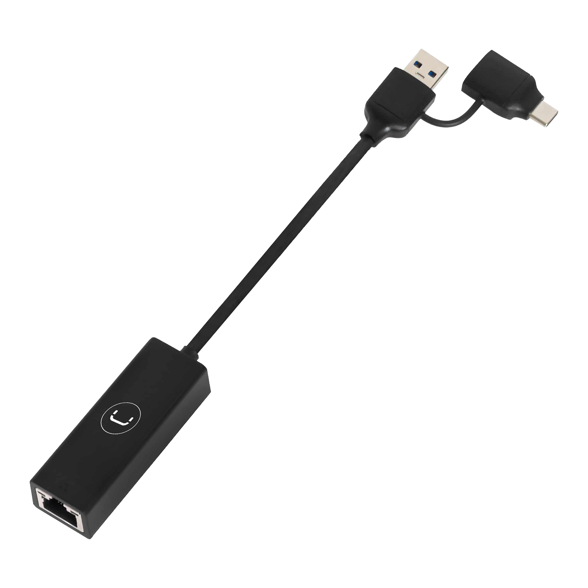 Adaptador Usb C / Usb A - Ethernet Unno Ad3007bk