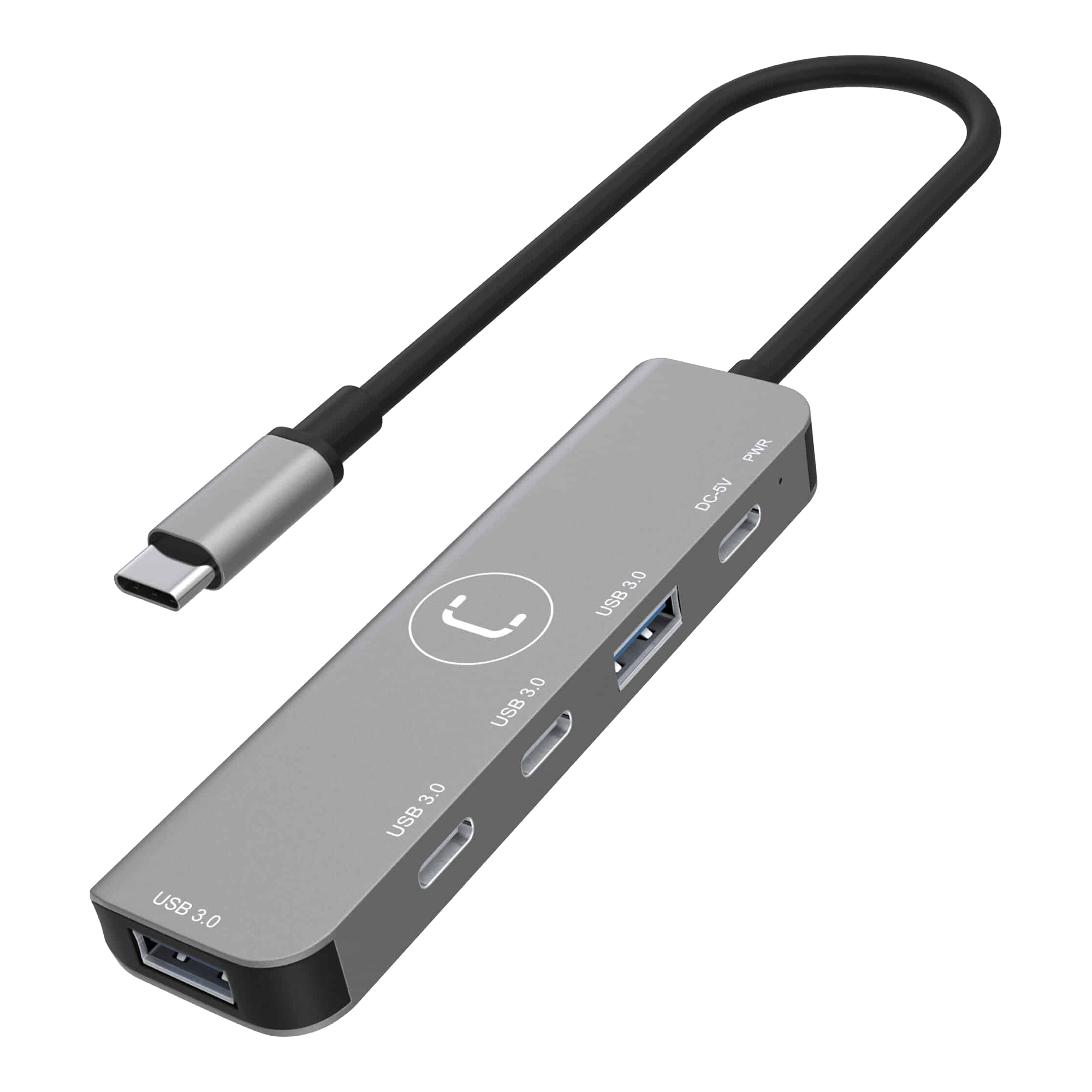 Hub 4 Puertos Unno Hb1012gy 2 Usb C / 2 Usb A