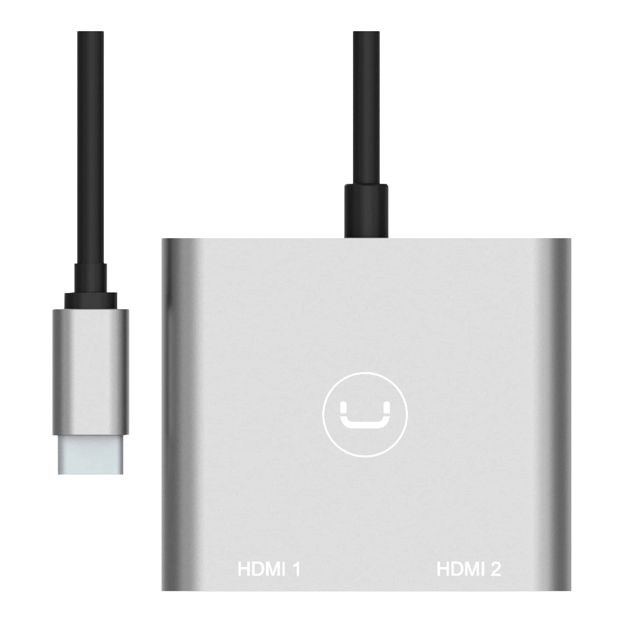 Hub 2 Puertos Unno Hb1103gy 2 Hdmi