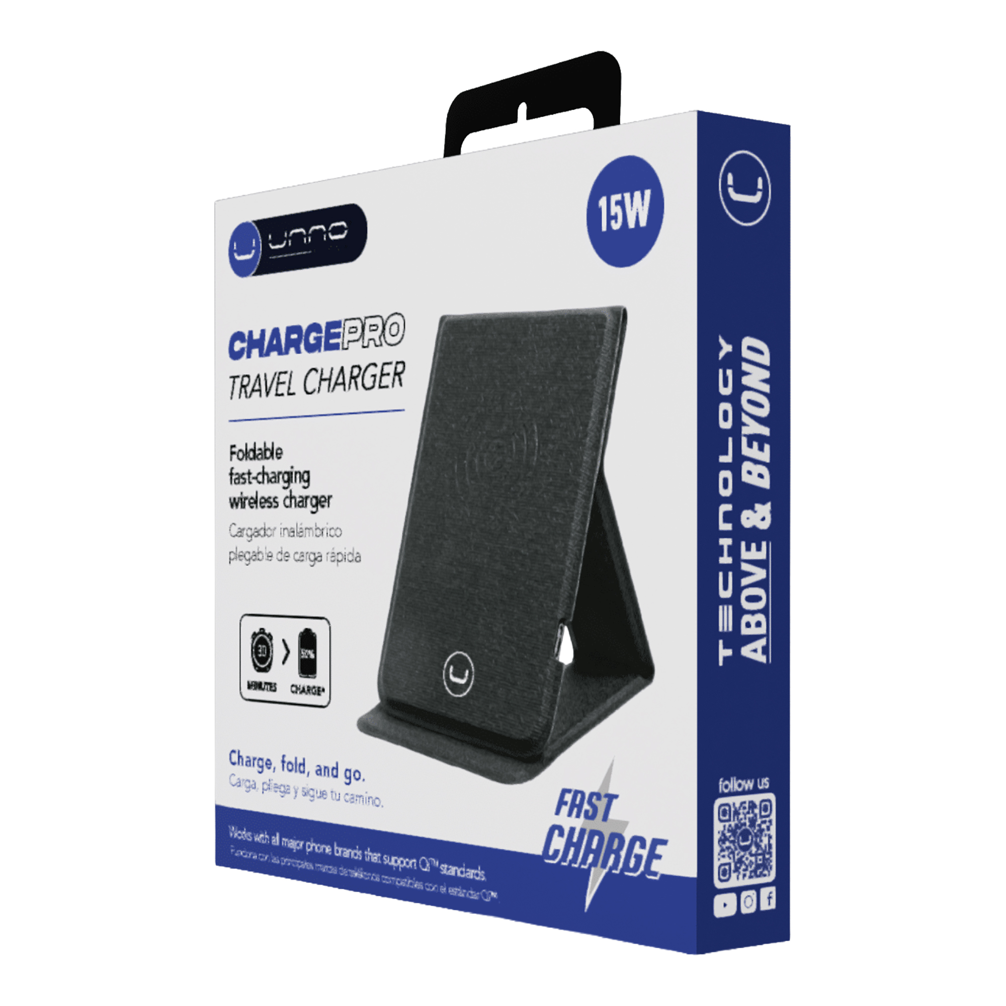 Cargador Inalámbrico Plegable Unno Pw5115bk 15w