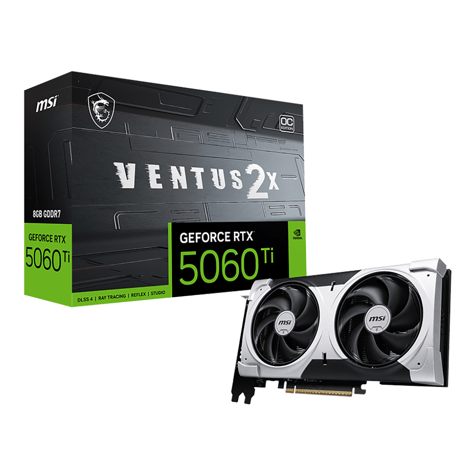 Tarjeta de Video Msi Nvidia GeForce RTX5060TI 8gb GDDR7 Ventus 2X OC