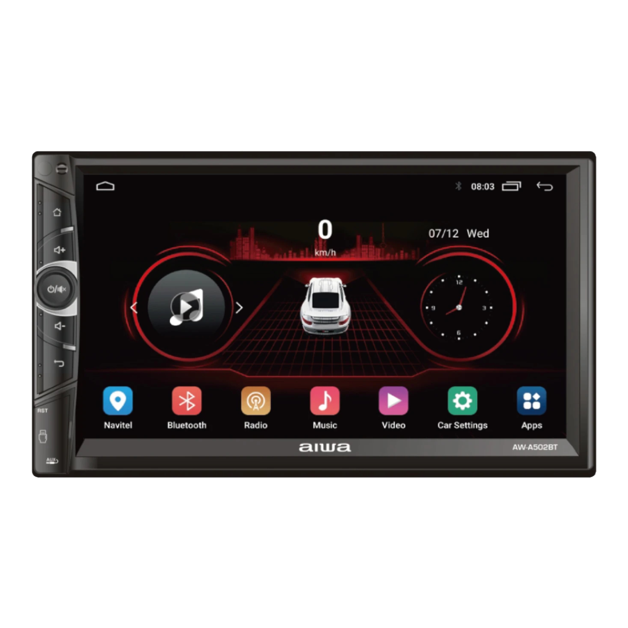Radio Para Auto Con Pantalla 7'' Aiwa Awa502bt 4x50w Wifi Bt Gps