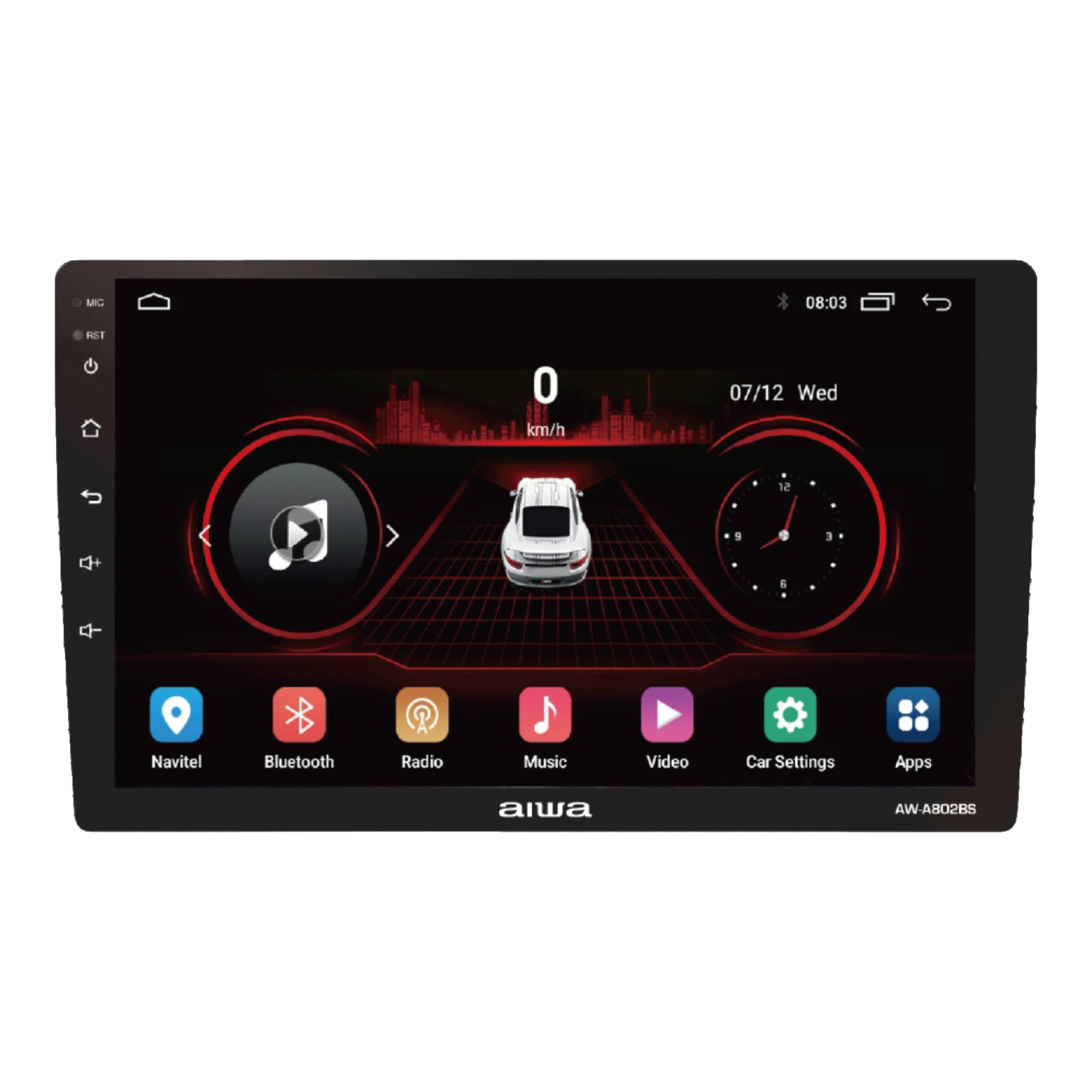 Radio Para Auto Con Pantalla 9'' Aiwa Awa802bs 4x50w Wifi Bt Gps